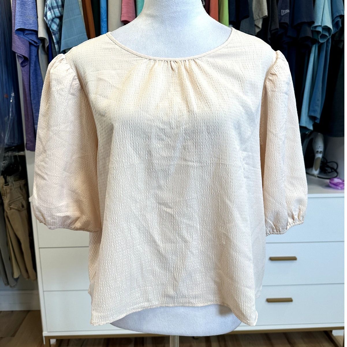 Treasure & Bond Treasure & Bond Women's Light Pink 1/2 Sleeve Blouse L NWT Size L / US 10 / IT 46 - 1 Thumbnail