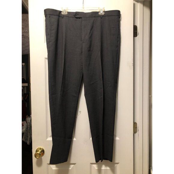 Lands' End Lands'end men's gray 100%wool dress pants size: 42/30 Size 42R - 1 Thumbnail