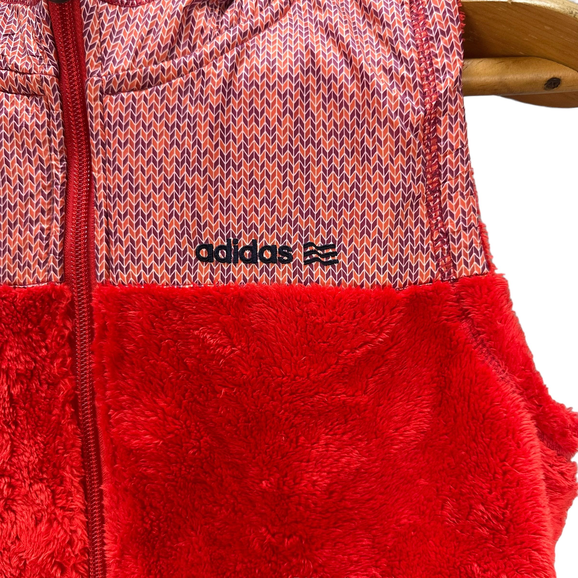 Adidas ADIDAS RED FLEECE ZIPPER HOODIE VEST #8951-041 Size M / US 6-8 / IT 42-44 - 3 Thumbnail