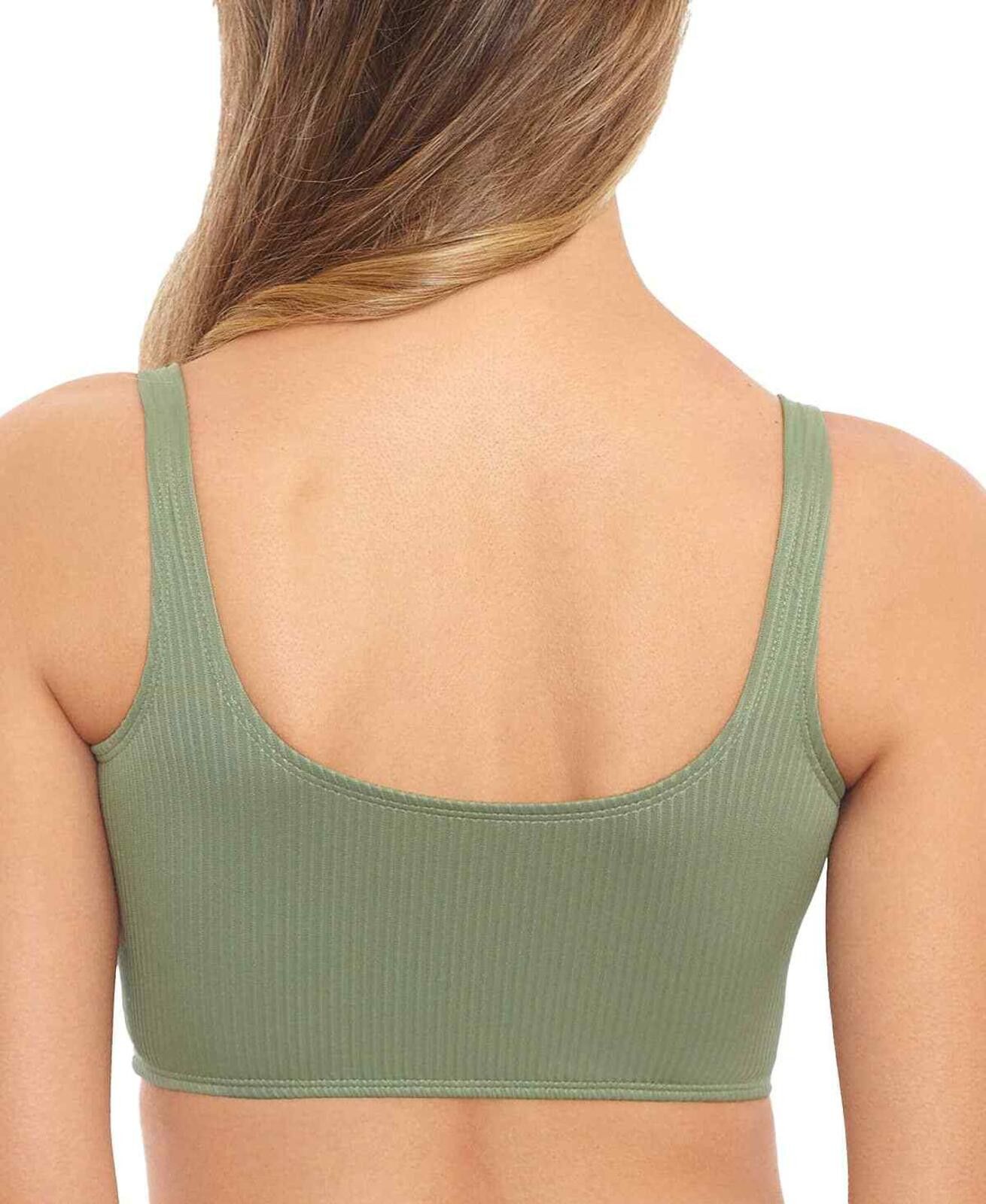 Other Salt + Cove Juniors Ribbed Long-Line Bikini Top - L - Green Size ONE SIZE - 2 Thumbnail