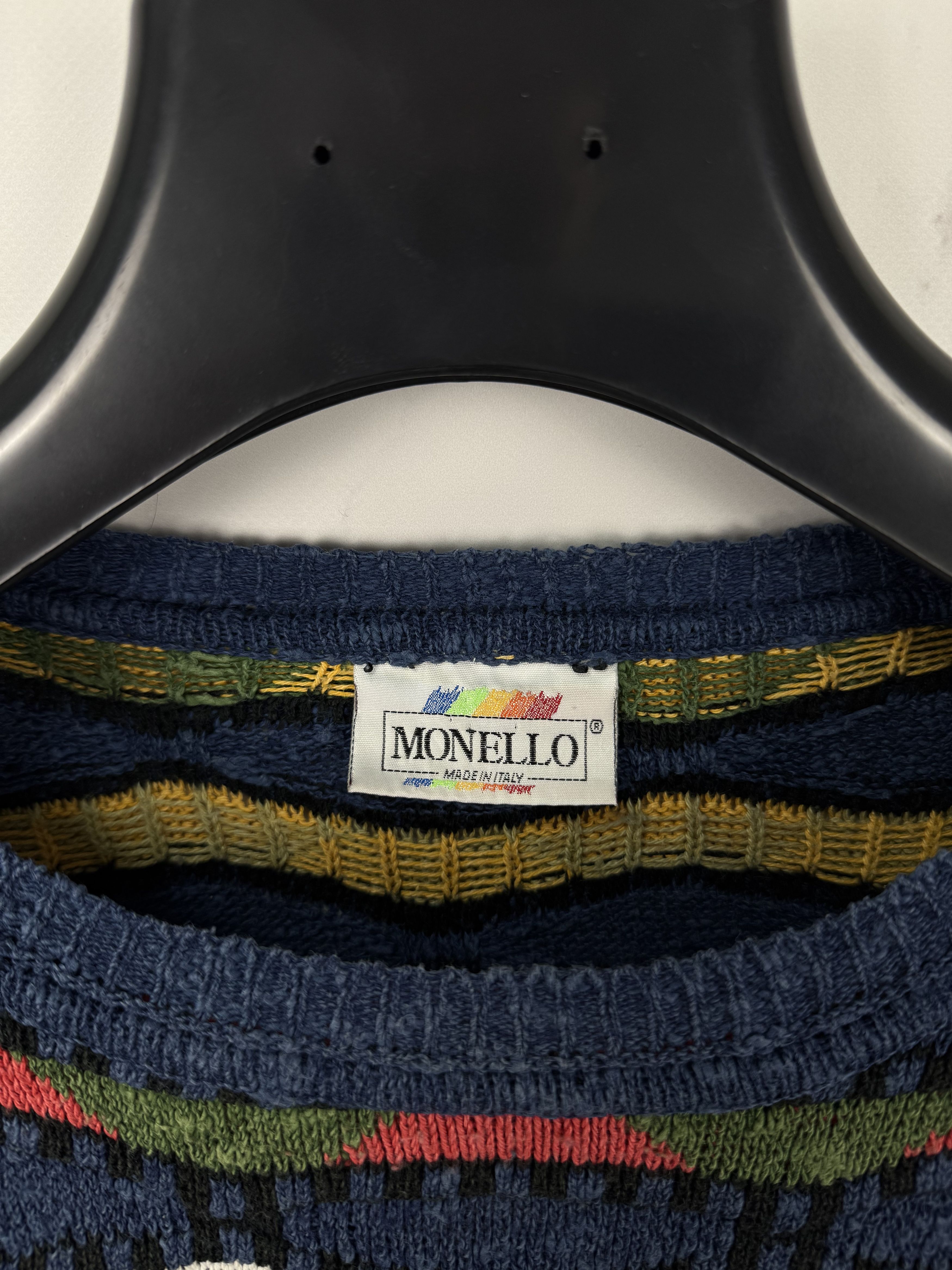 Vintage Vintage 90s Monello 3D Pattern Sweater Coogi Style Size 52 Size US L / EU 52-54 / 3 - 12 Thumbnail