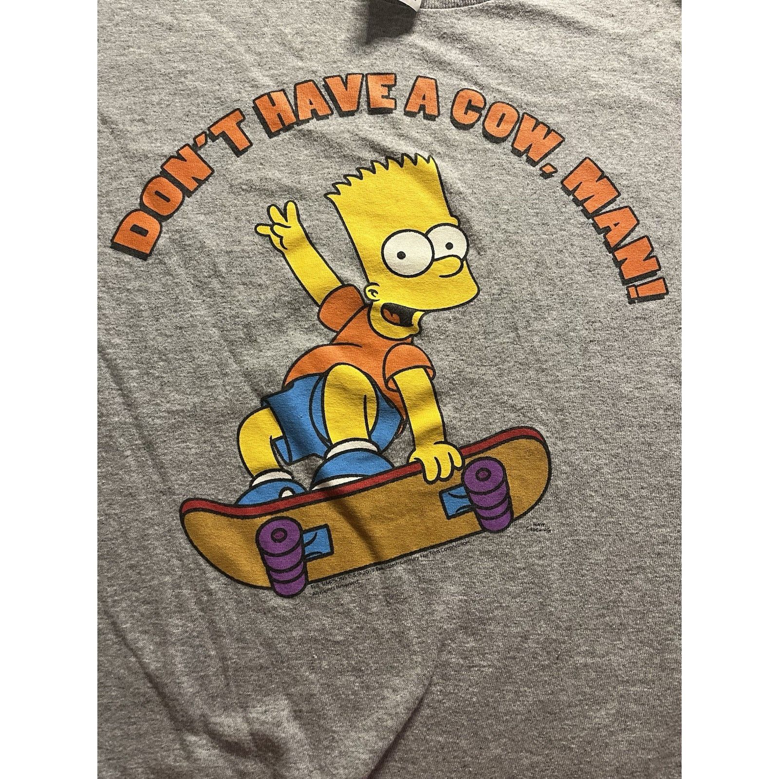The Simpsons Bart Simpson “Don’t Have a Cow, Man!” Graphic Tee – Size M Size US M / EU 48-50 / 2 - 3 Thumbnail