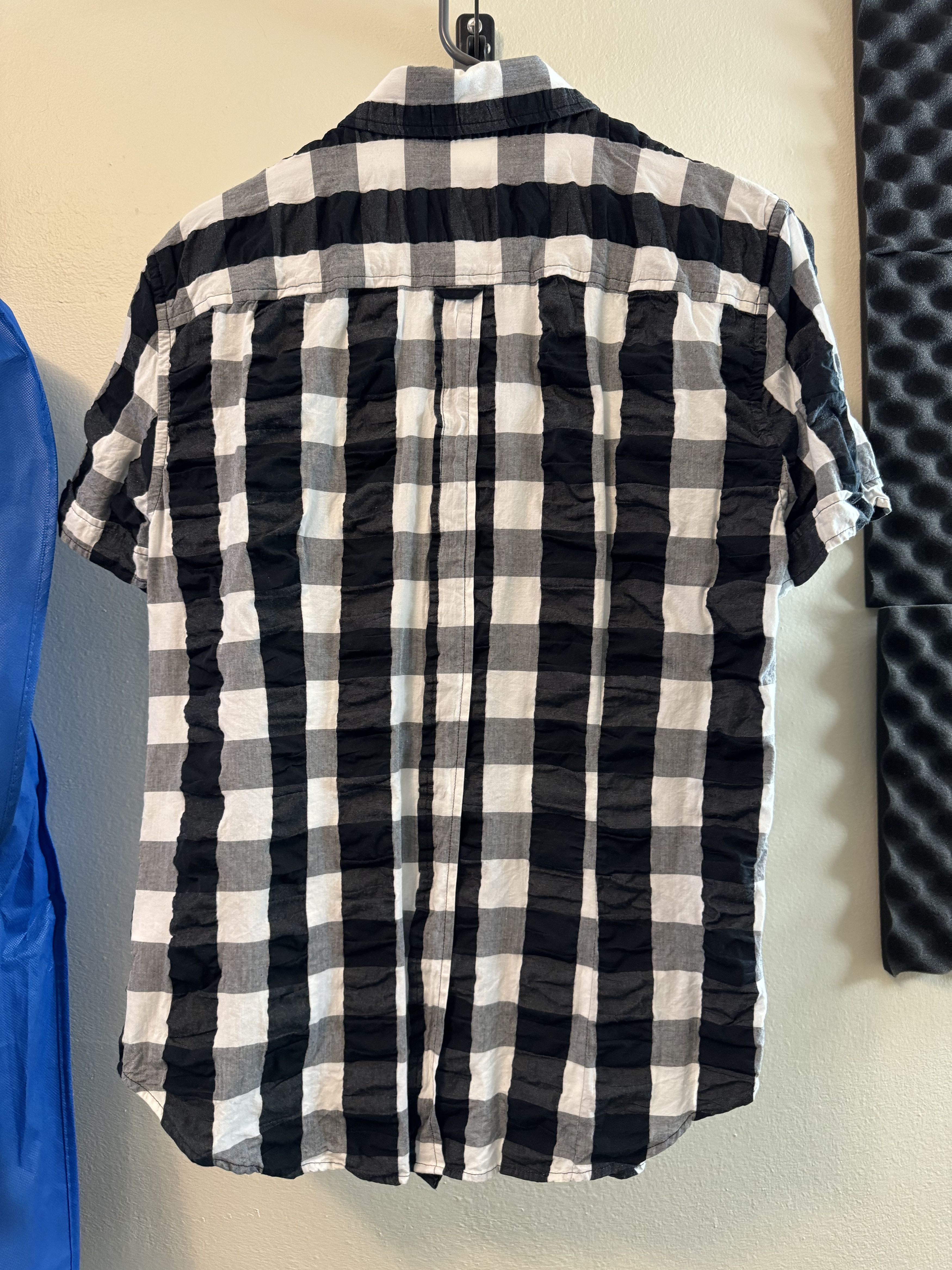 Band Of Outsiders Band of Outsider Wrinkled Checkered Short Sleeve Shirt Size US S / EU 44-46 / 1 - 7 Thumbnail