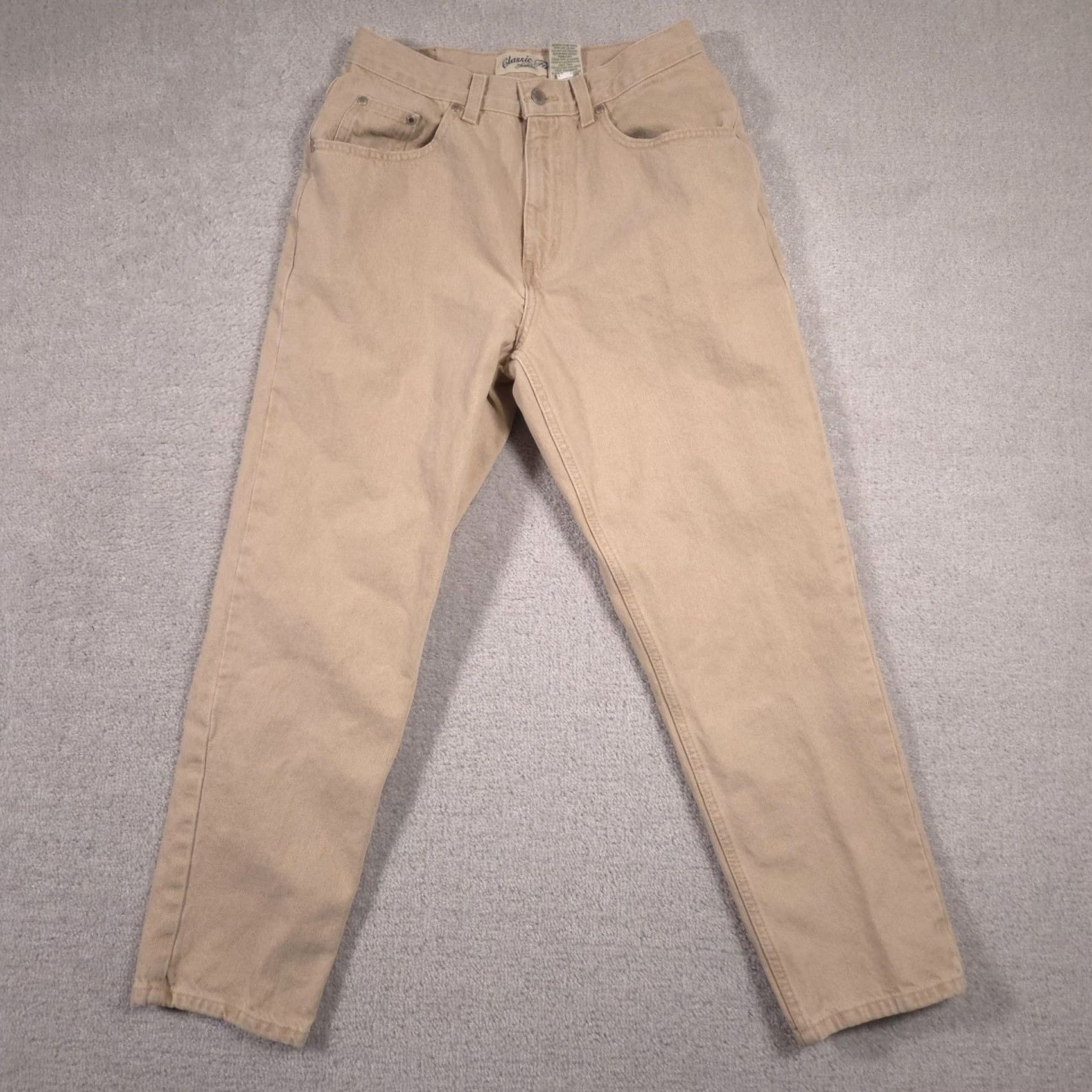 Vintage VINTAGE St. John's Bay Jeans Womens 12P Beige High Rise Tapered Mom Denim 90s Size 34" / US 12 / IT 48 - 2 Thumbnail