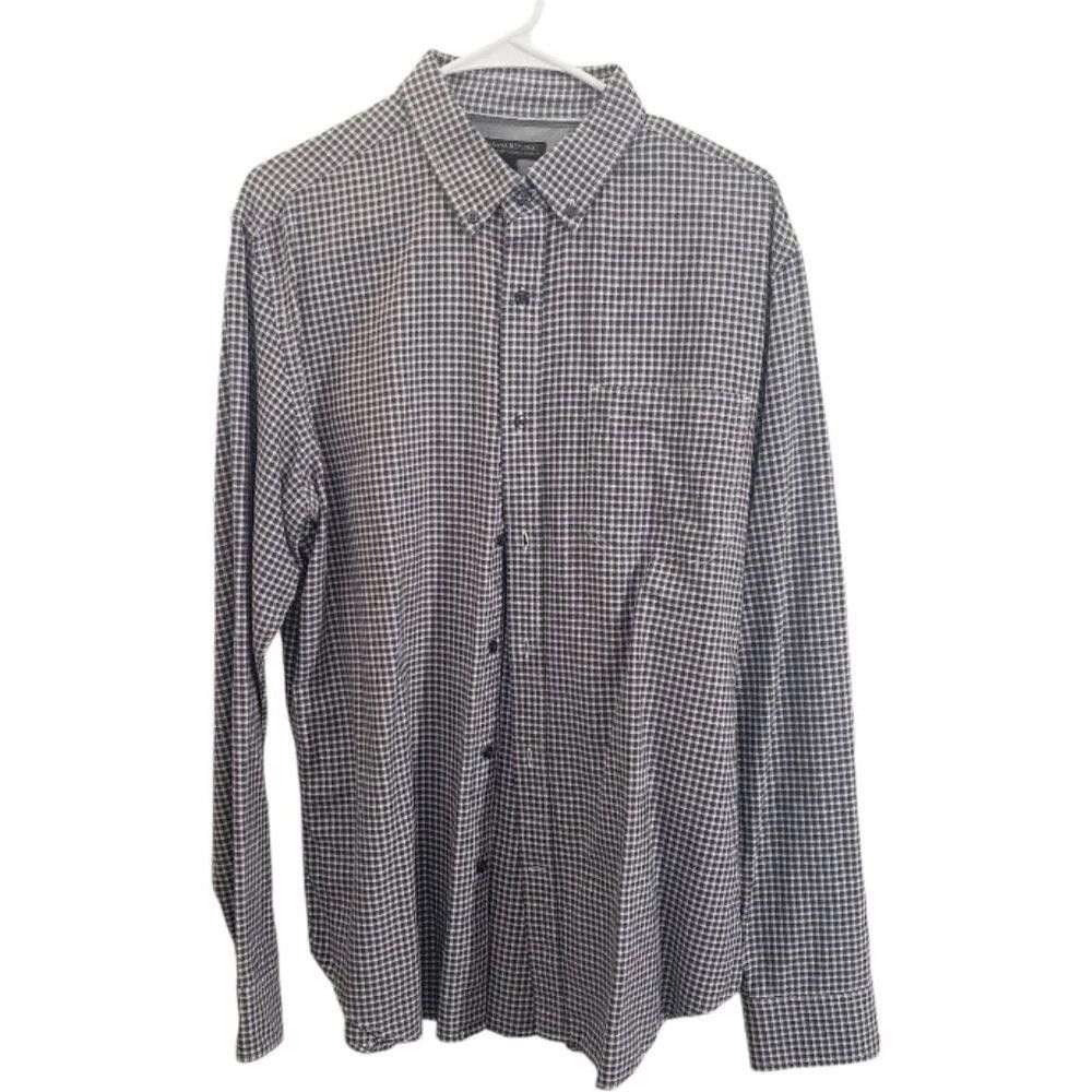 Banana Republic CT1860 Banana Republic Black & White Gingham Shirt L Size US L / EU 52-54 / 3 - 1 Thumbnail