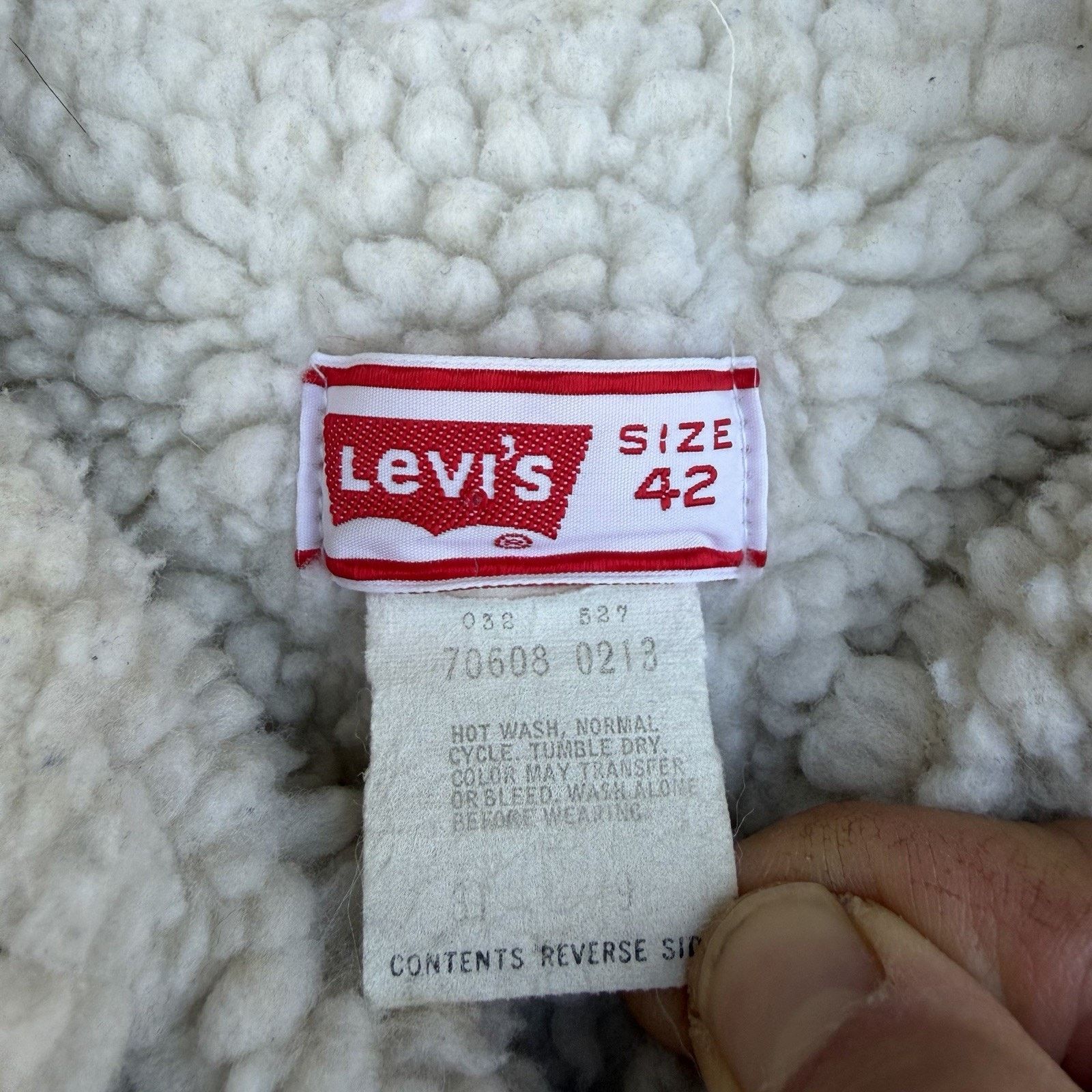 Levi's × Vintage Vintage 70s Levi’s Orange Tab Trucker Sherpa Denim Jacket Size US L / EU 52-54 / 3 - 5 Thumbnail