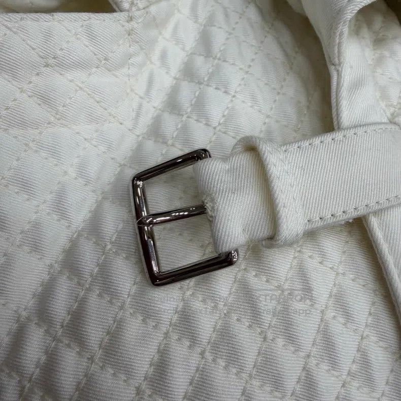 Hermes Hermes Beige lambswool mid-length cotton-padded jacket Size XXS / US 00 / IT 34 - 4 Thumbnail