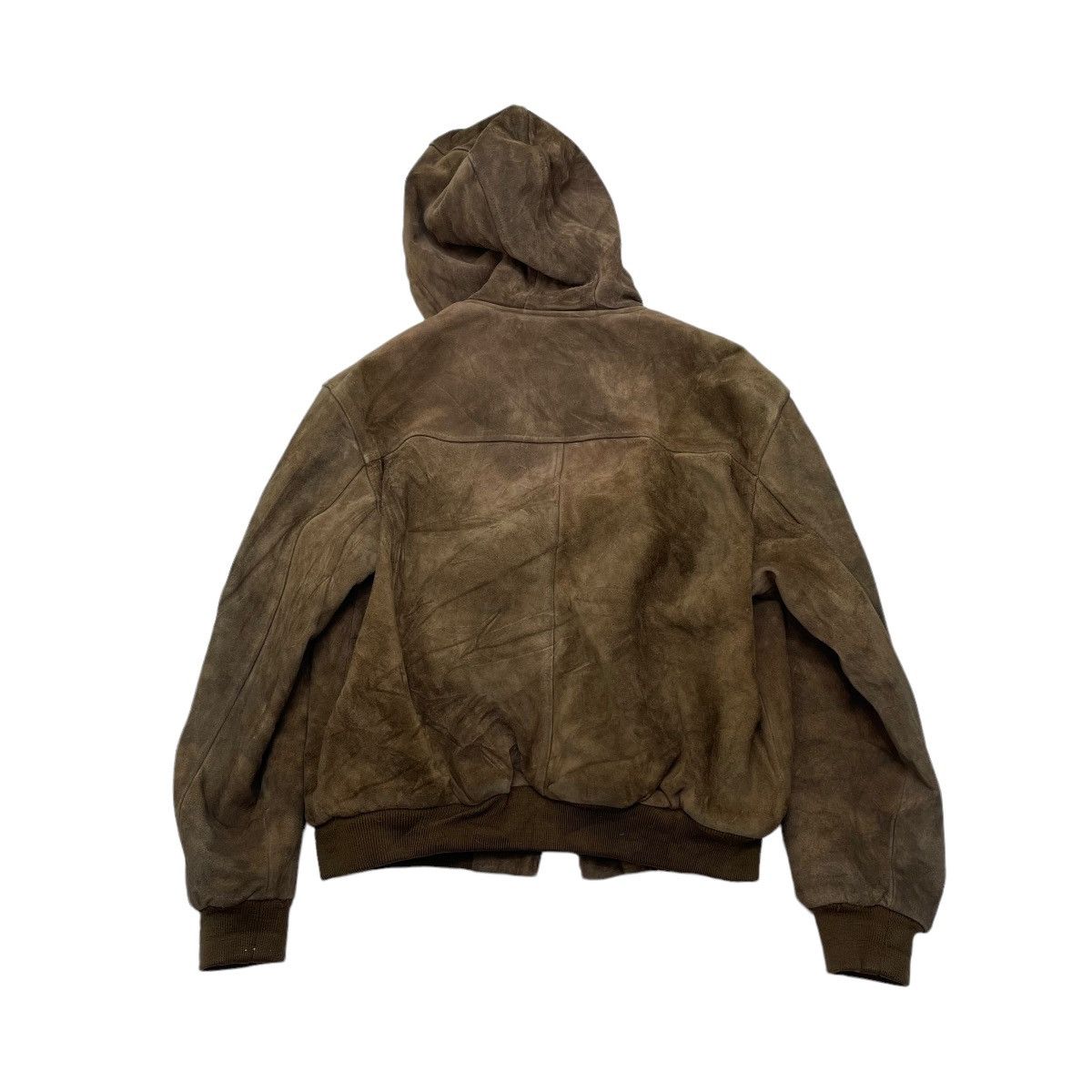 Japanese Brand × Vintage Vintage Japanese Brand Shearling Suede Leather Hooded Size US M / EU 48-50 / 2 - 2 Thumbnail