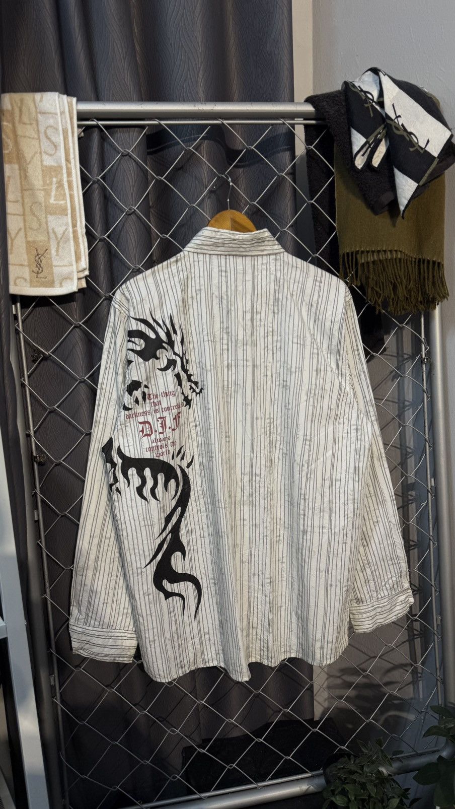 Vintage Y2K D.J FREE DRAGON AOP SHIRT Size US L / EU 52-54 / 3 - 1 Thumbnail