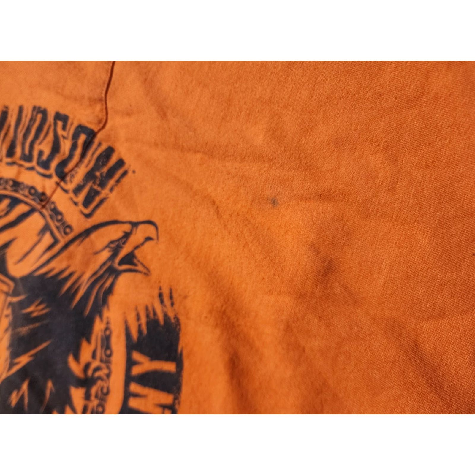 Harley Davidson VINTAGE Harley-Davidson Men's 2XL T-Shirt Short Sleeve Cotton Motorcycle Pockets Orange 2010s Size US XXL / EU 58 / 5 - 5 Thumbnail