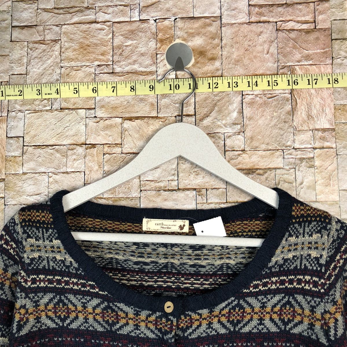 Japanese Brand Earth Music & Econology Cardigan Knitwear #A1061 Size S / US 4 / IT 40 - 4 Thumbnail