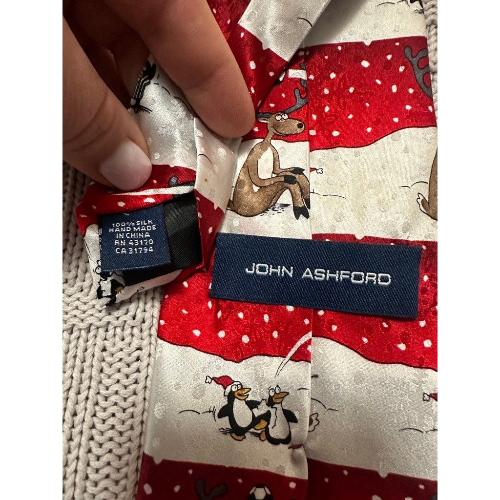 John Ashford John Ashford Christmas novelty silk tie Size ONE SIZE - 3 Thumbnail