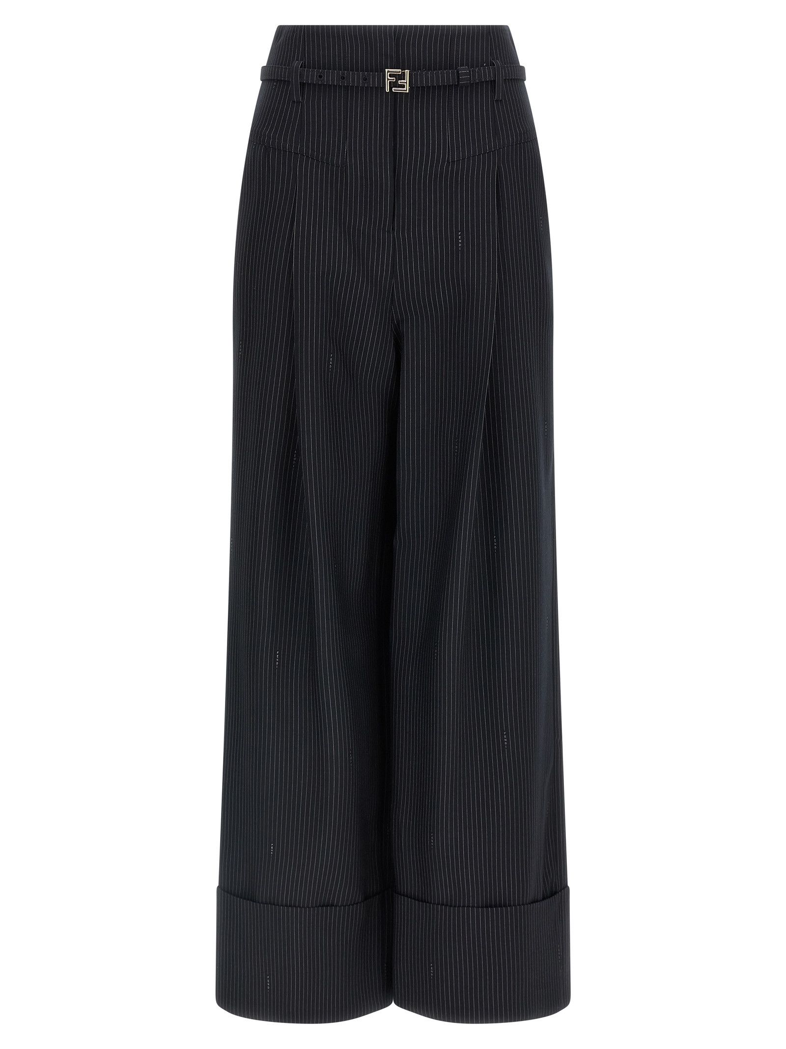 Fendi Pinstripe wool pants Size 27" / US 4 / IT 40 - 1 Thumbnail