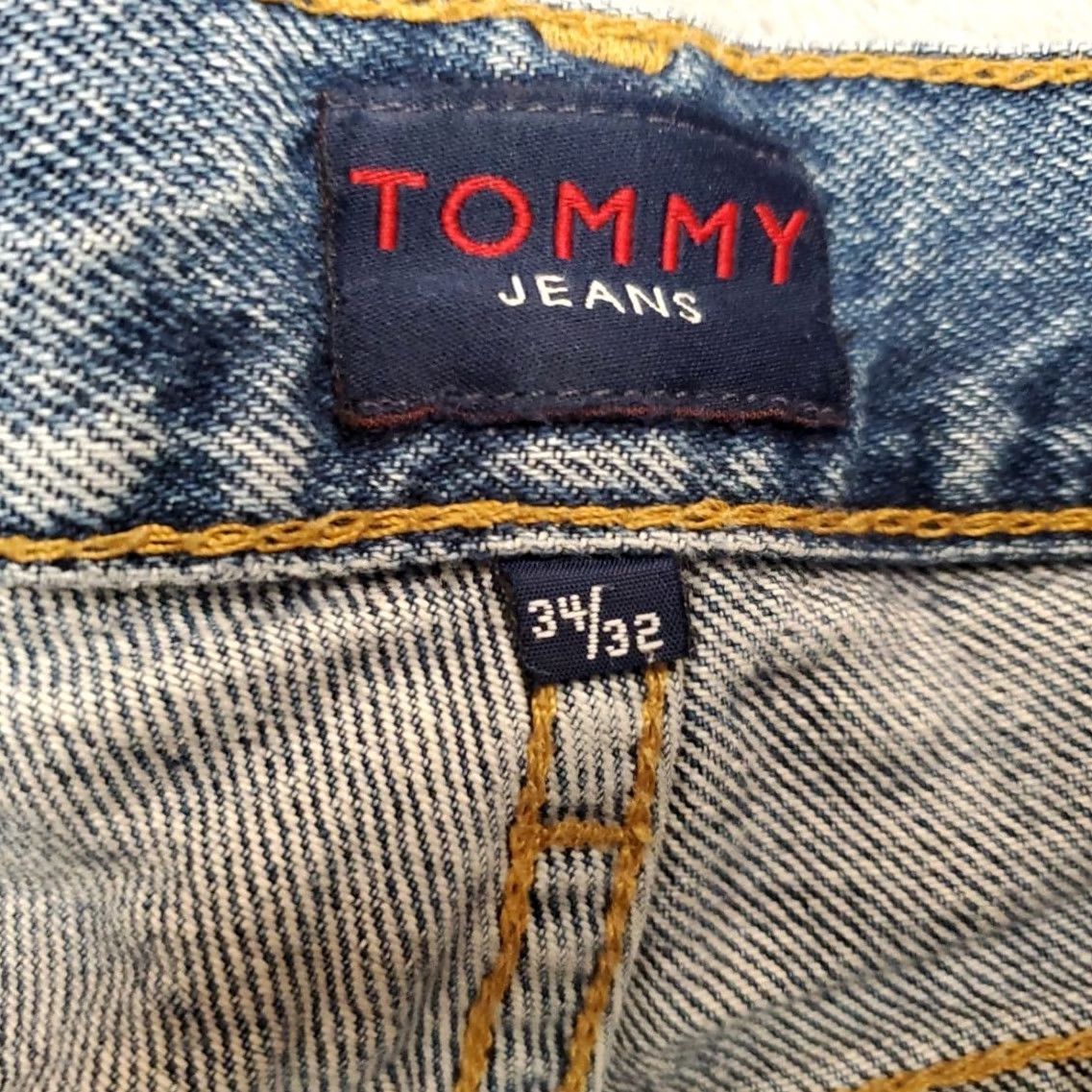 Tommy Hilfiger Vintage Tommy Hilfiger Jeans Mens 34x32 Faded Blue Denim Relaxed Loose Retro Y2K Jeans Mens 34 Blue 90s USAAmerican Mens Jeans Size US 34 / EU 50 - 4 Thumbnail