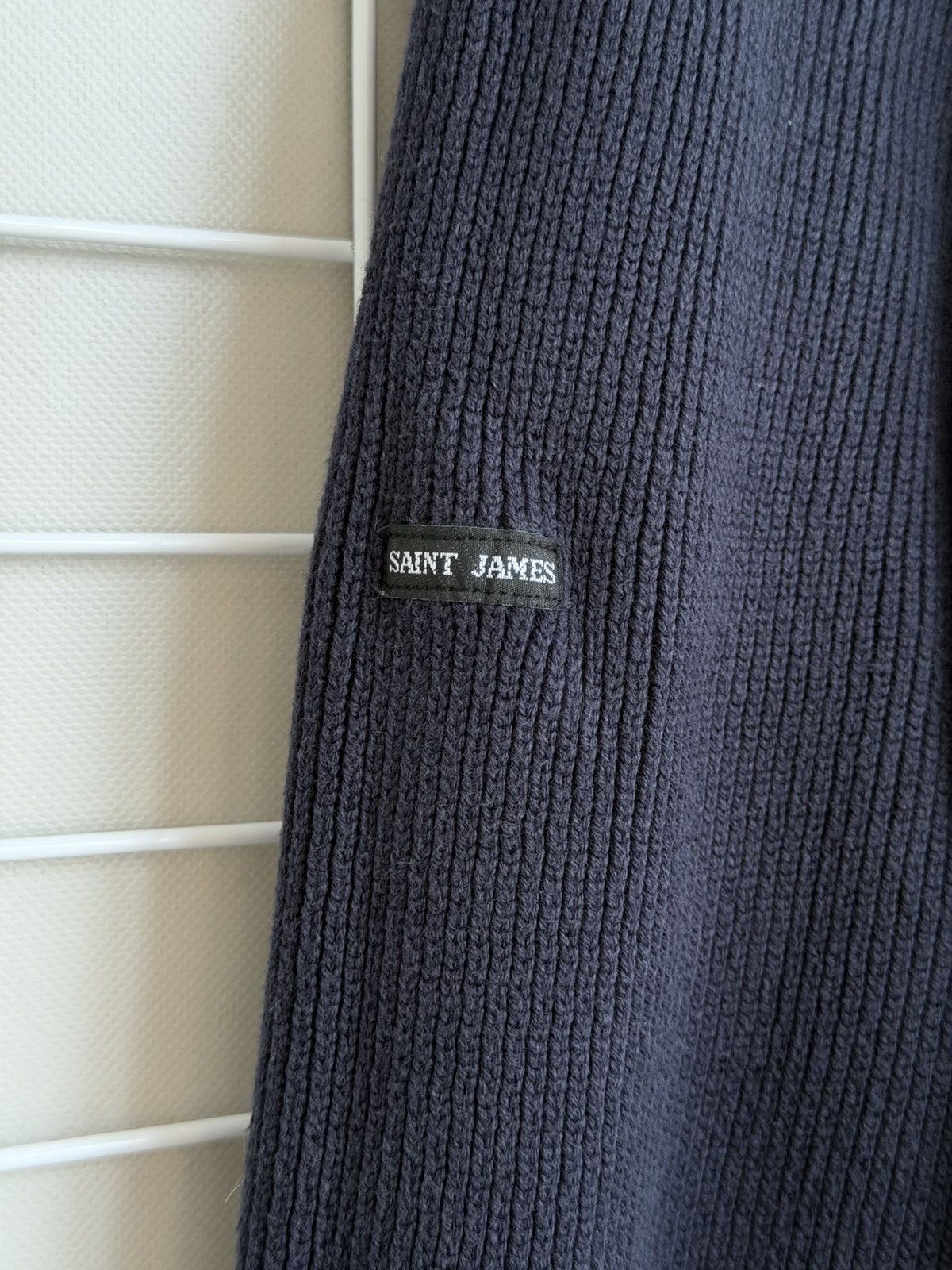 Saint James Saint James Zip Knit Sweater Mens Size M Navy Blue Vintage Size US M / EU 48-50 / 2 - 9 Thumbnail