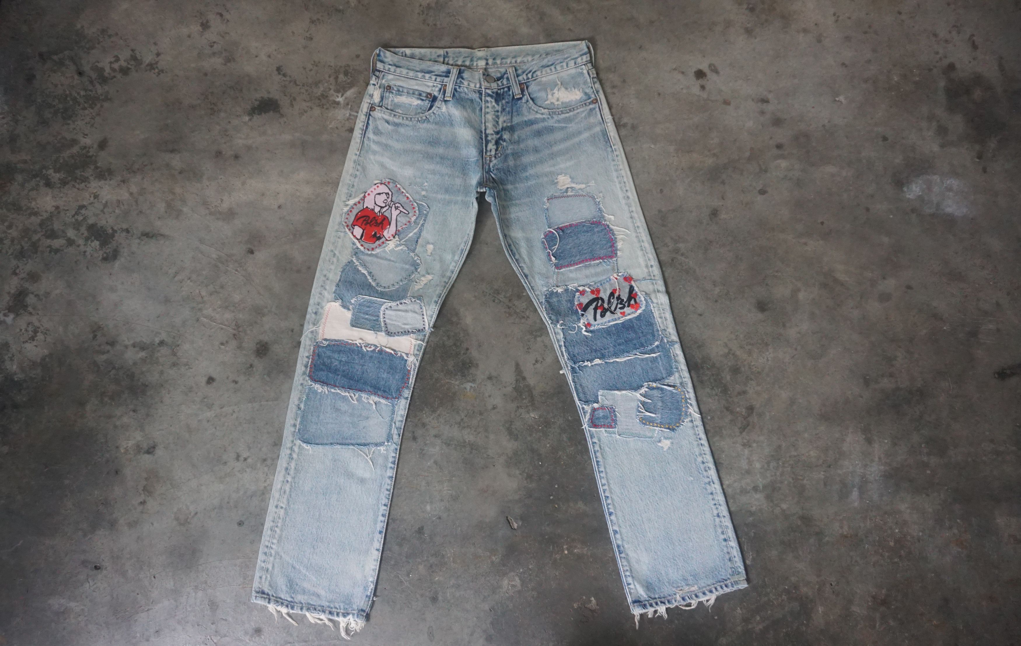 Japanese Brand RNA INC Slang Patchwork Jeans Size US 29 - 1 Thumbnail