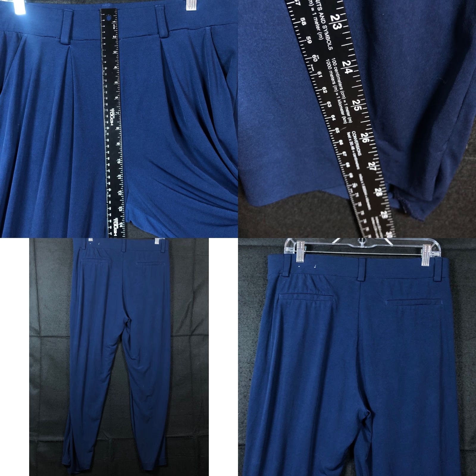 Express VINTAGE Express Womens Pants Blue Pull On Relaxed Mid Rise Ankle Stretch Medium Size 24" / US 00 / IT 34 - 8 Thumbnail