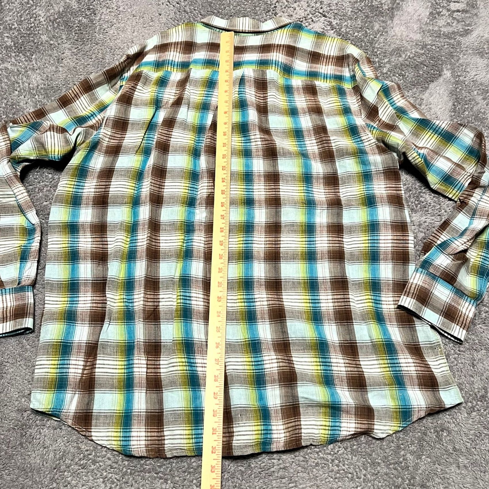 Eddie Bauer Eddie Bauer Shirt Mens XL Tall Linen Blend India Made Plaid Long Sleeve Size US XL / EU 56 / 4 - 5 Thumbnail