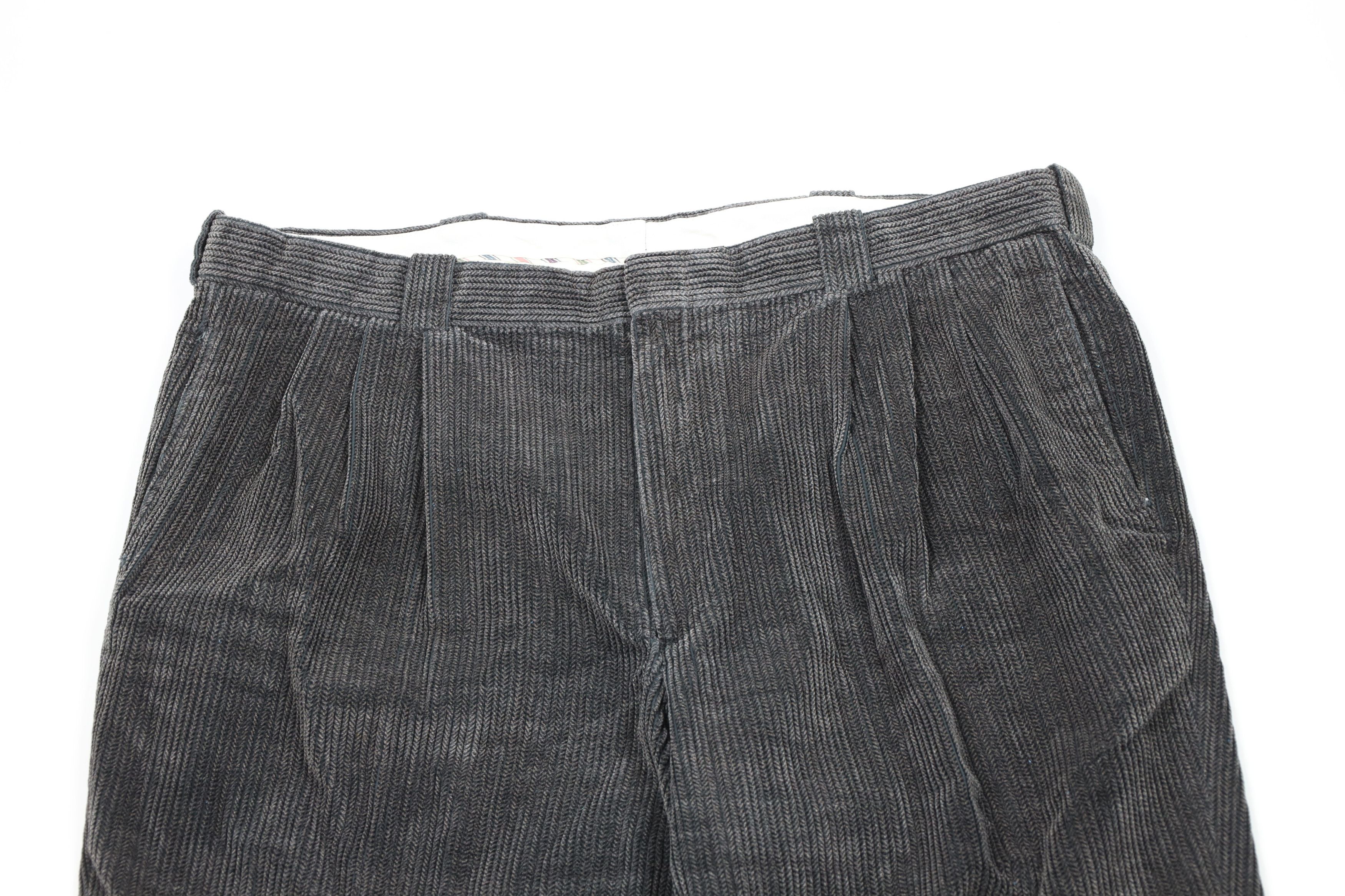 Vintage Vintage 90s Streetwear Pleated Heavy Wide Leg Corduroy Pants Size US 40 / EU 56 - 2 Thumbnail