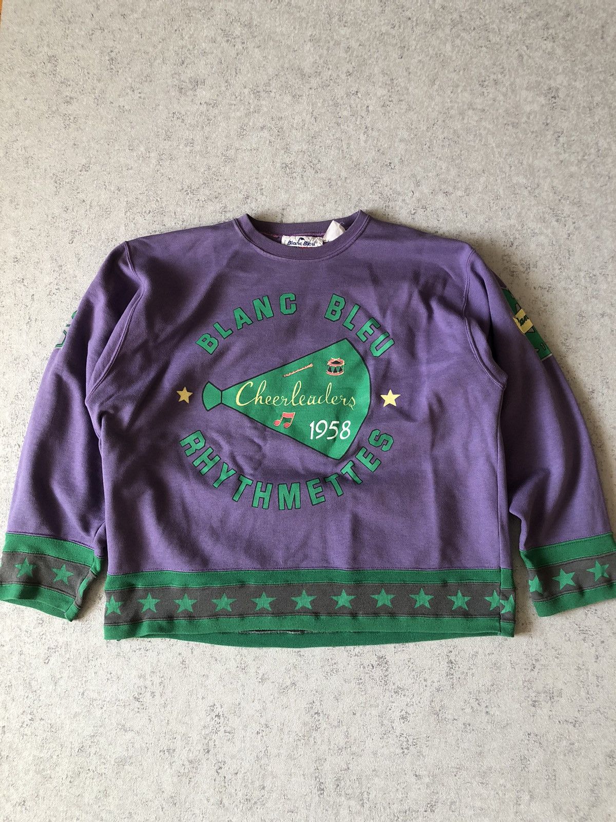 Japanese Brand × Vintage TRUE VINTAGE BLANC BLEU CHERLEADERS 1958 SWEATER Size US XL / EU 56 / 4 - 1 Thumbnail
