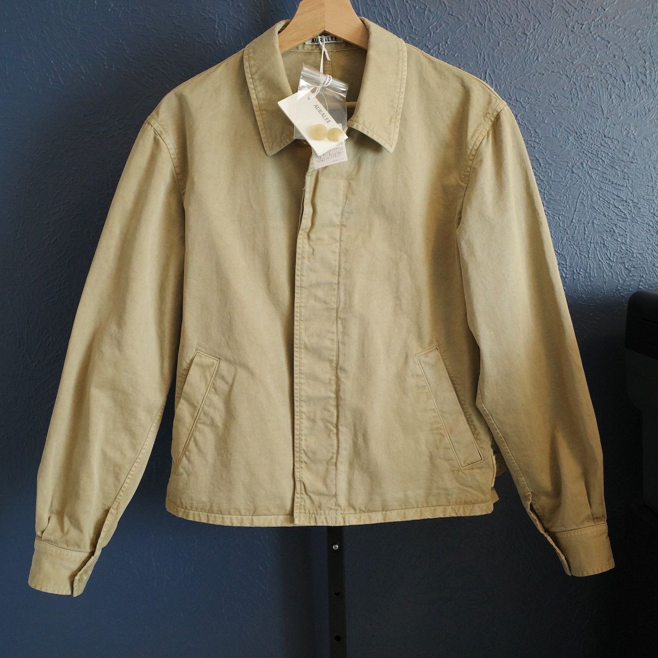 Auralee Washed Finx Herringbone Jacket | Grailed