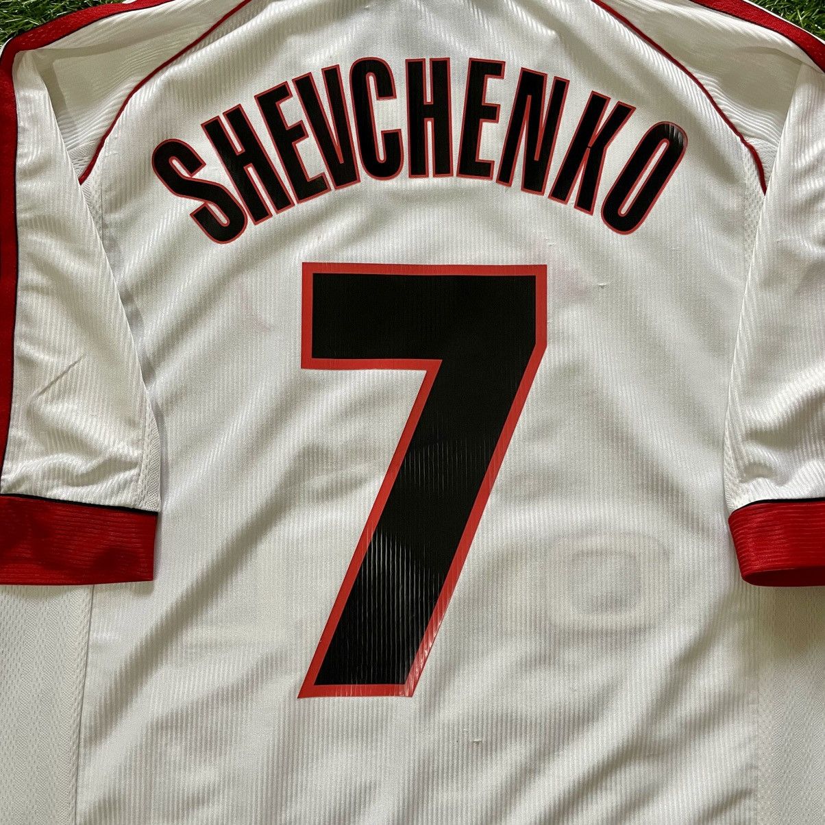 Adidas × Vintage Adidas Ac Milan Away 1998-99 Shevchenko #3 Soccer Jersey Size US L / EU 52-54 / 3 - 5 Thumbnail