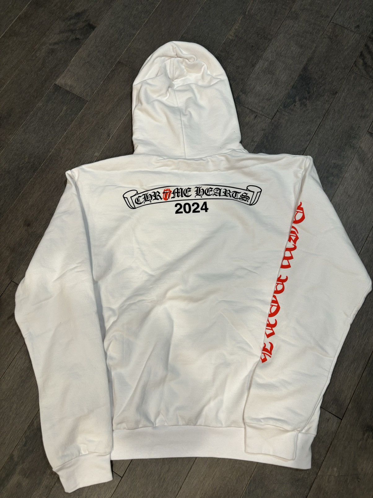 Chrome Hearts Chrome hearts white red Rolling Stones hoodie medium Size US M / EU 48-50 / 2 - 2 Thumbnail