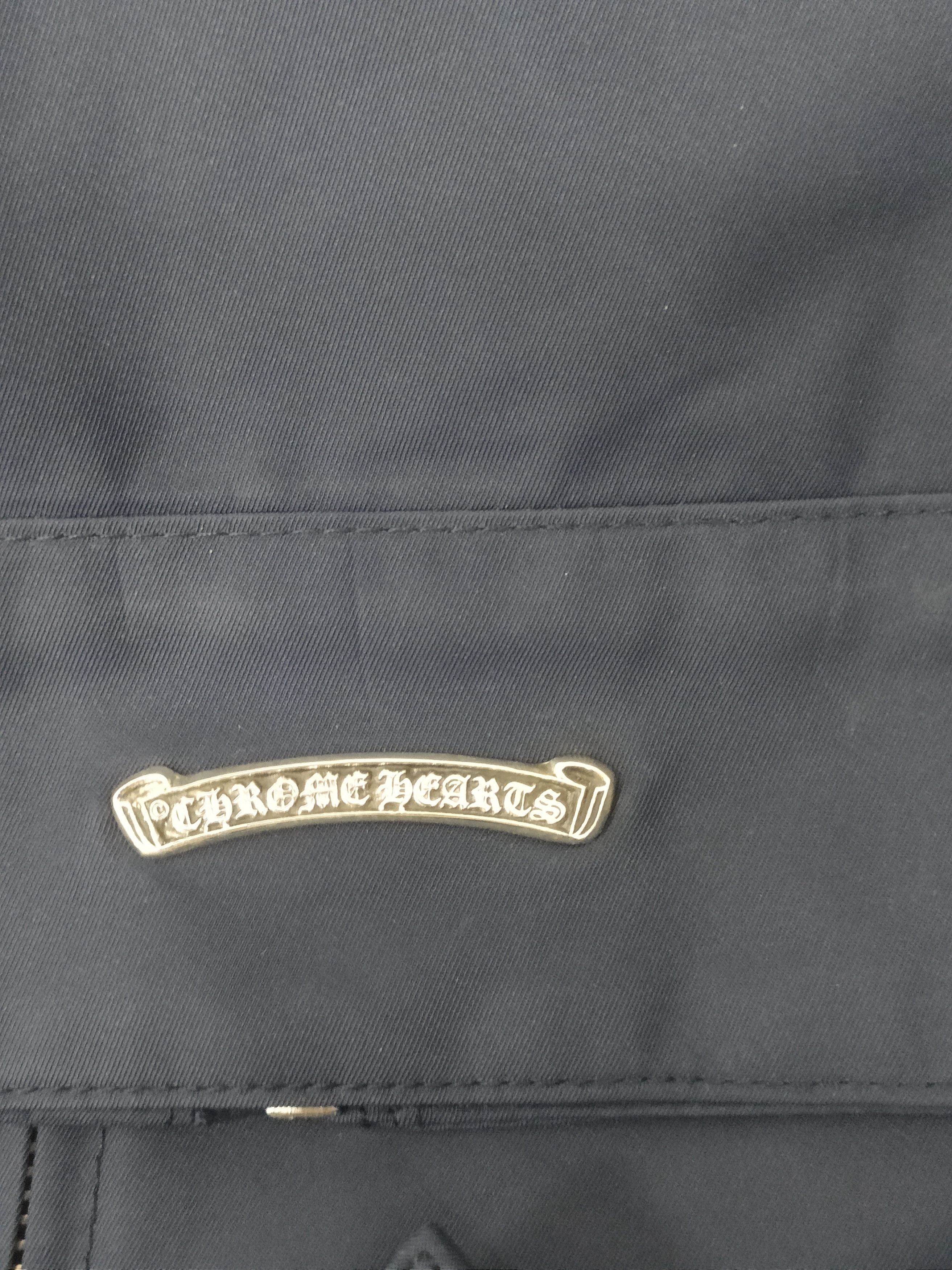 Chrome Hearts Chrome Hearts Yellow Cross Nylon Navy Utility Zip Shirt Size S / US 4 / IT 40 - 6 Thumbnail