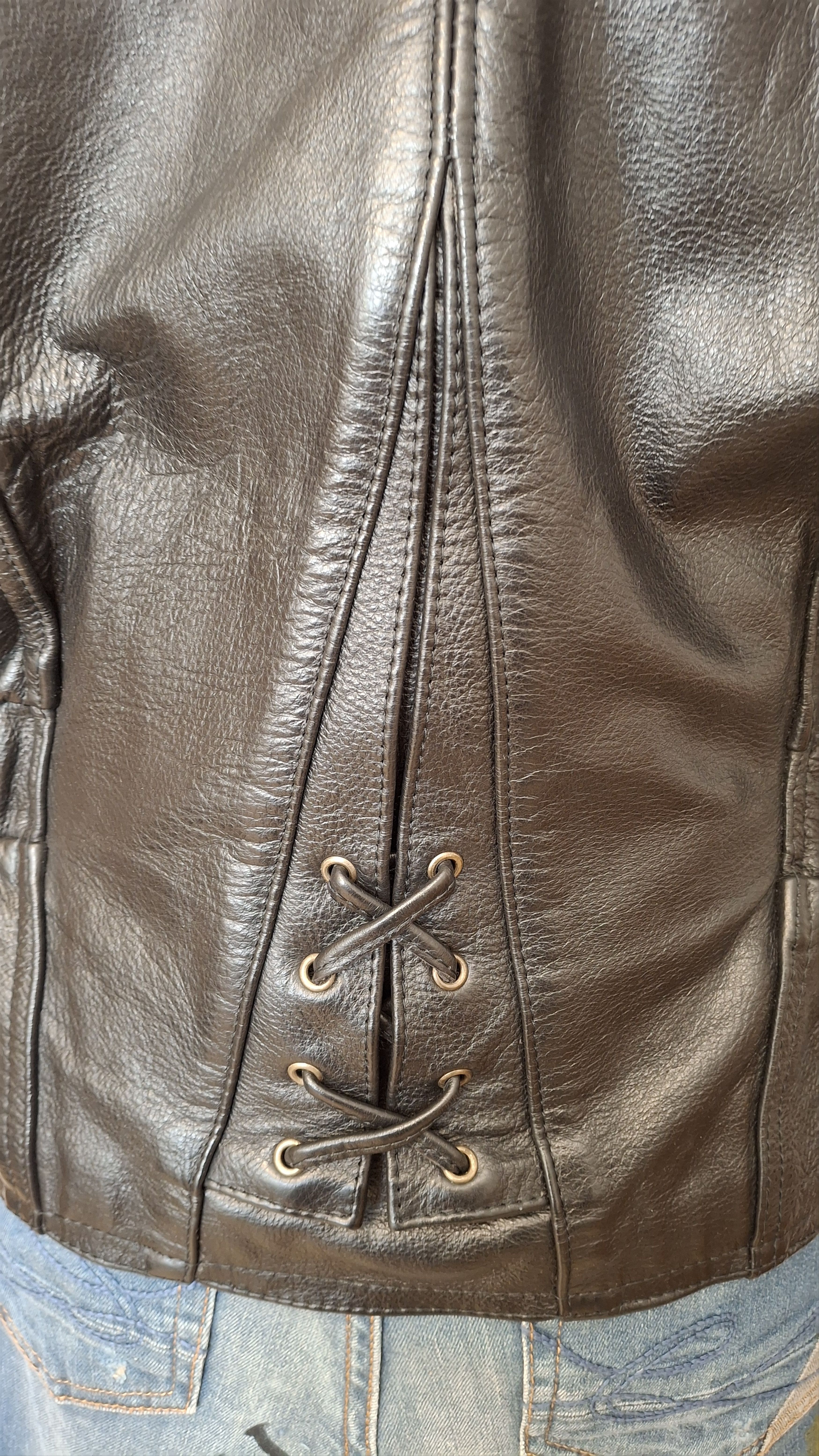 Vintage Vintage Black Leather Moto Jacket Size M / US 6-8 / IT 42-44 - 9 Thumbnail
