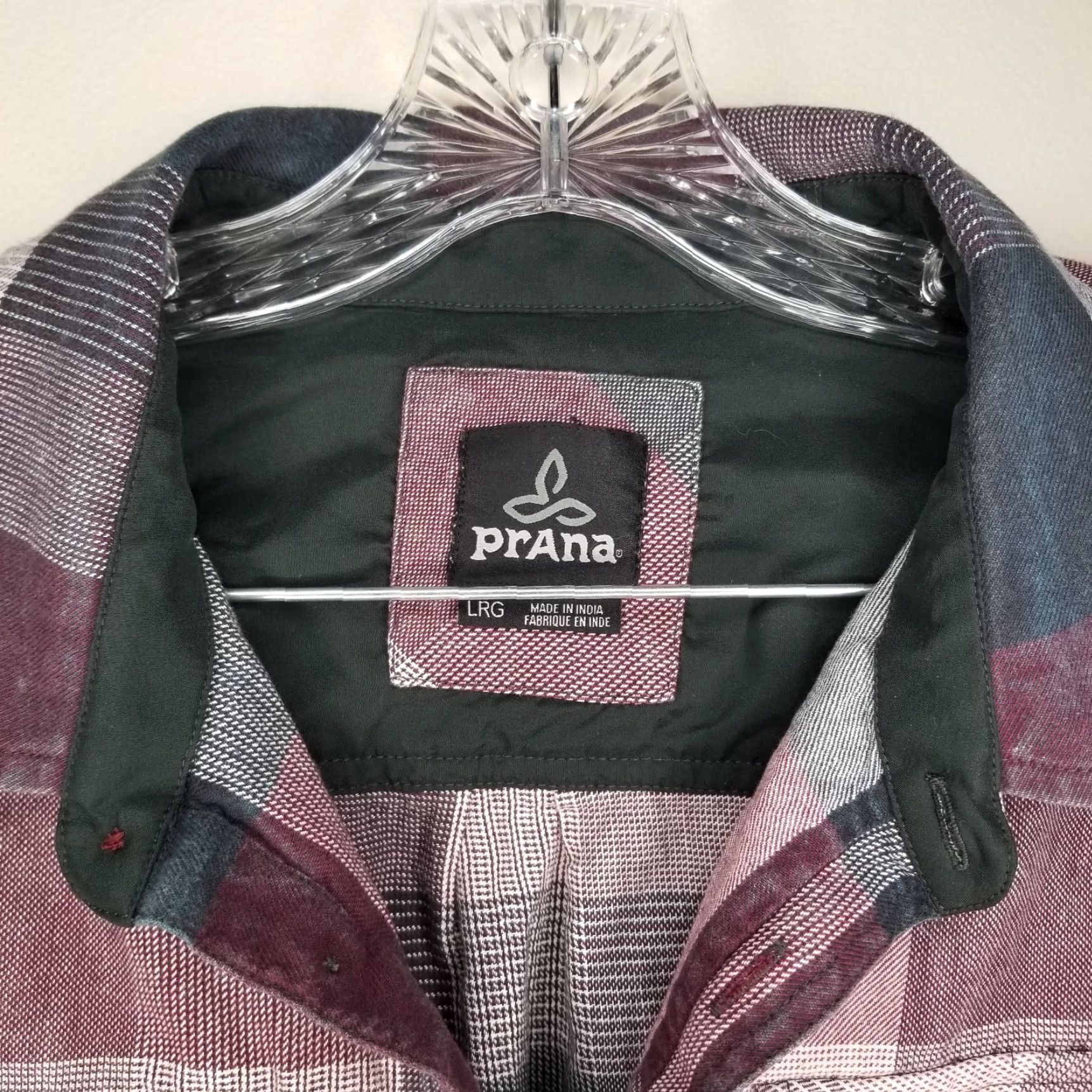 Prana Prana Mens Red Black Long Sleeve Button-Up Size L Size US L / EU 52-54 / 3 - 3 Thumbnail