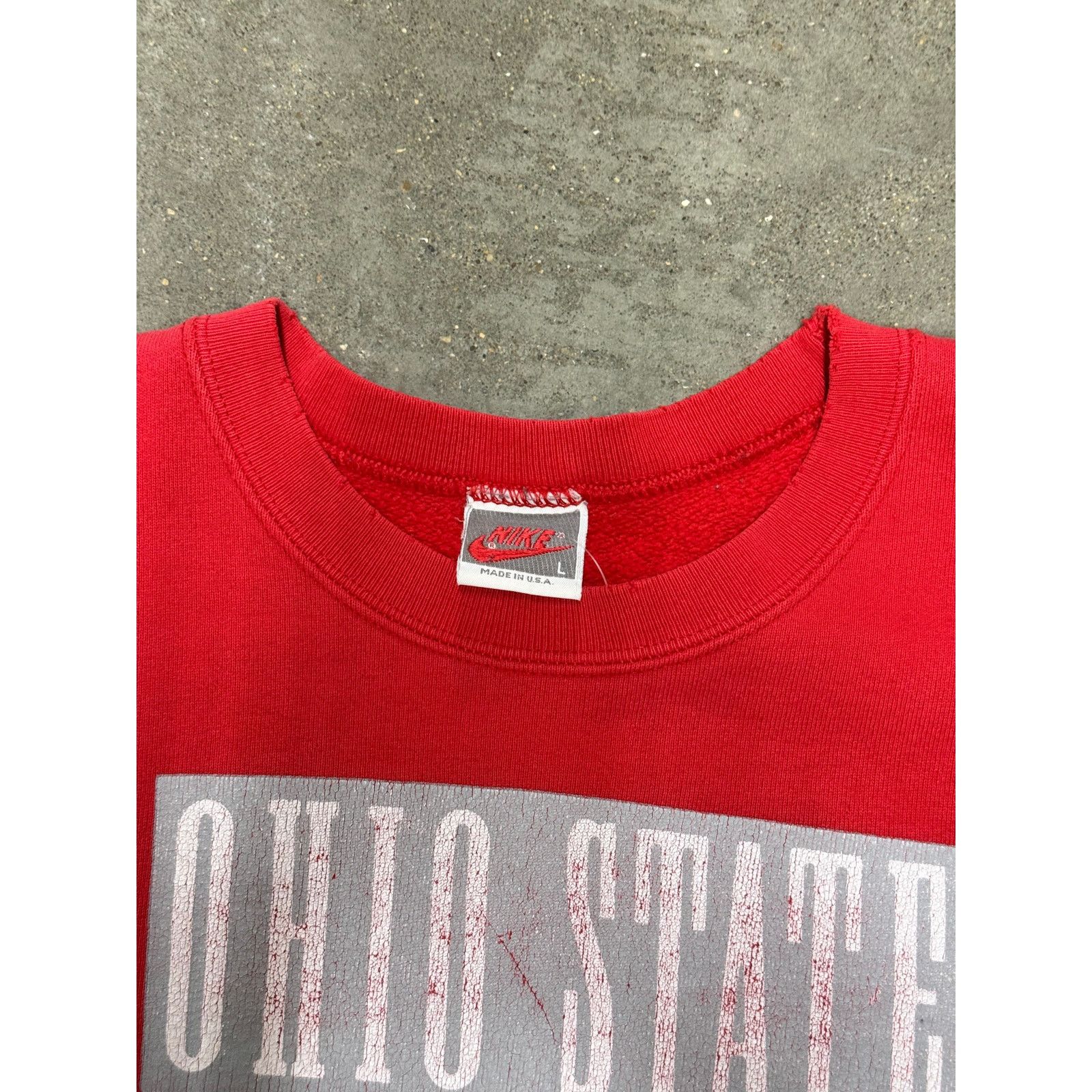 Vintage Vintage 1990's Ohio State University Nike Crewneck Size US L / EU 52-54 / 3 - 3 Thumbnail