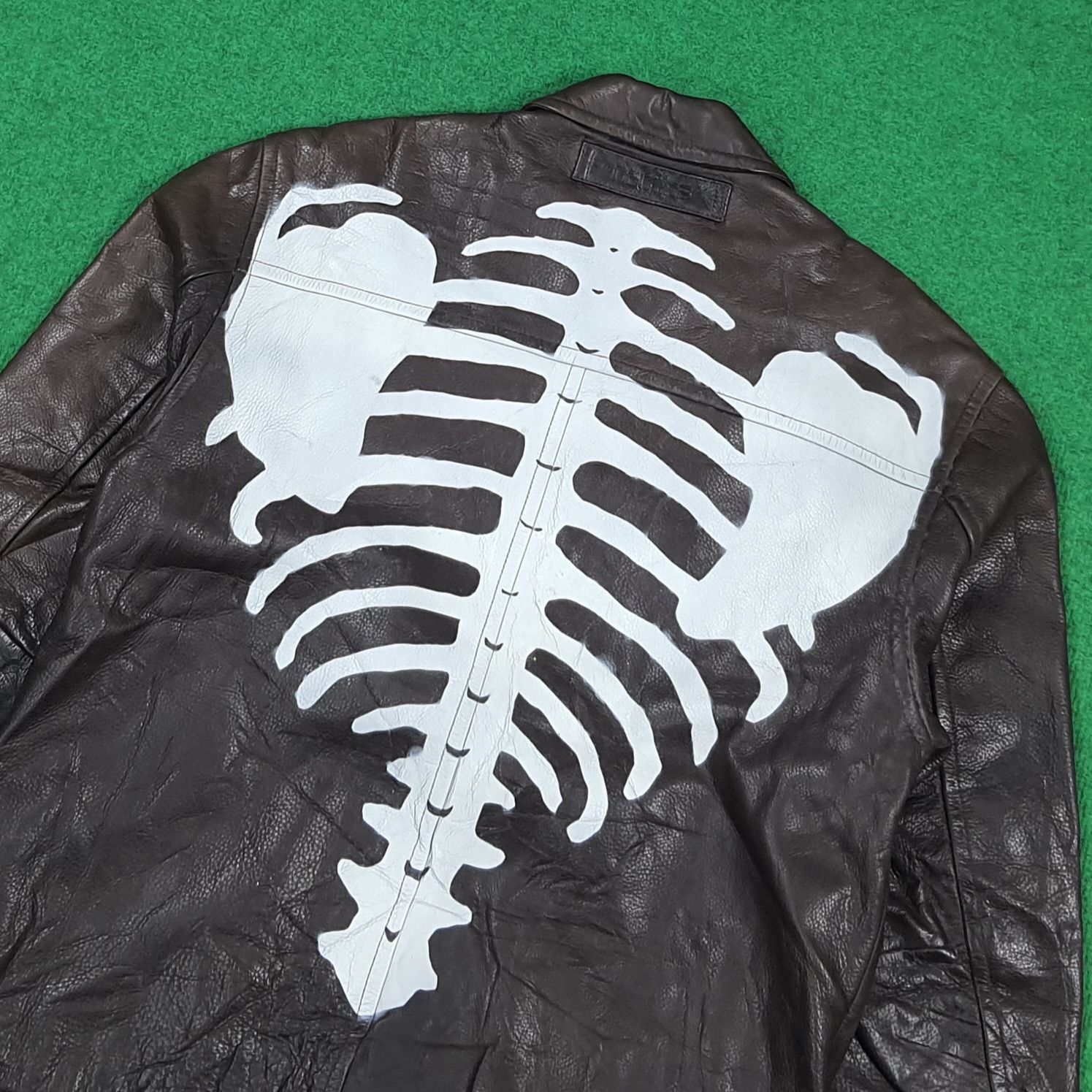 Nautica Vintage Nautica Custom Skeleton Bone Leather Jacket C290N28 Size US M / EU 48-50 / 2 - 2 Thumbnail
