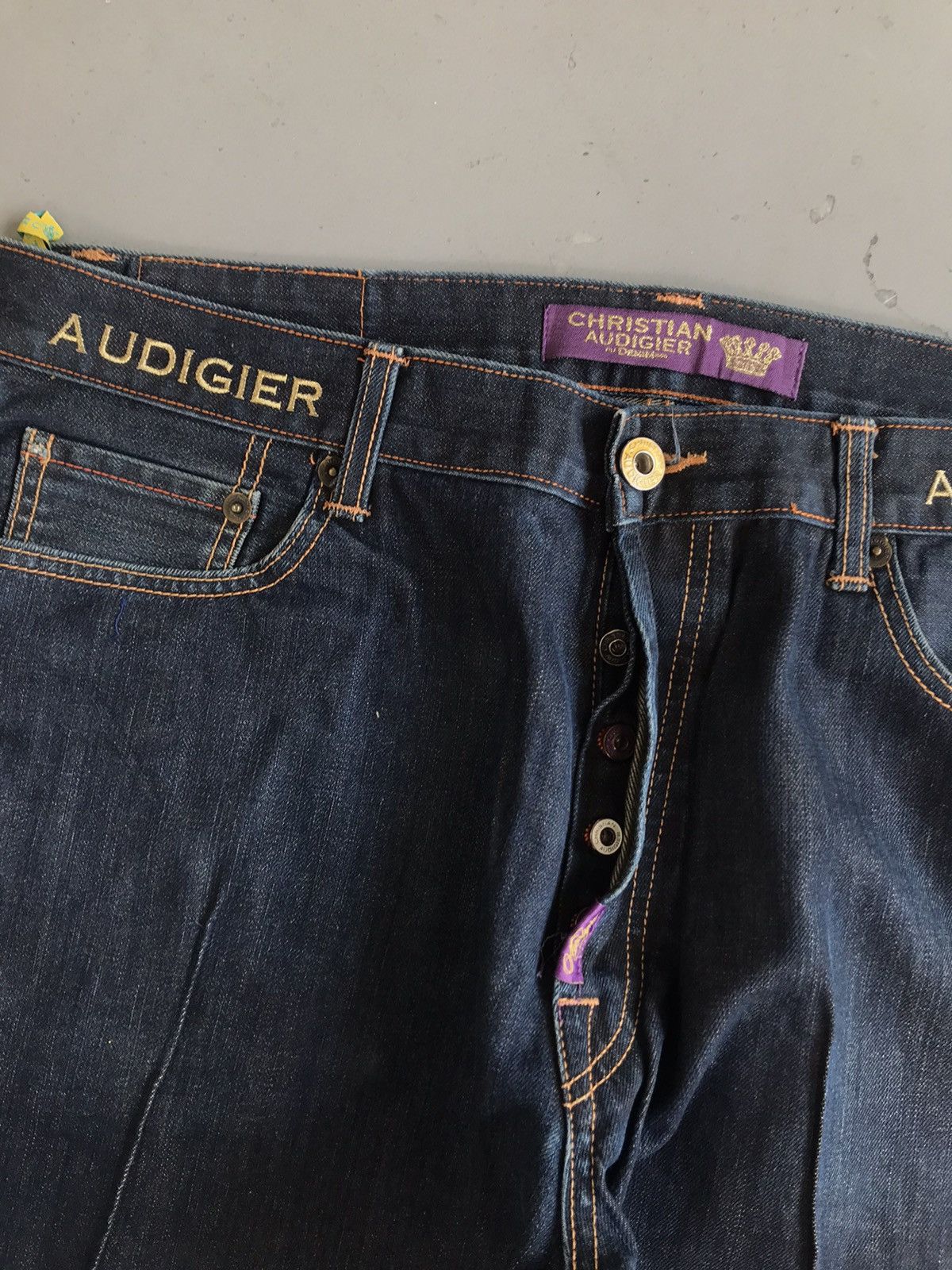 Christian Audigier × Designer × Vintage Vintage Christian Audigier Ed hardy crazy embroidered denim Size US 39 - 6 Thumbnail