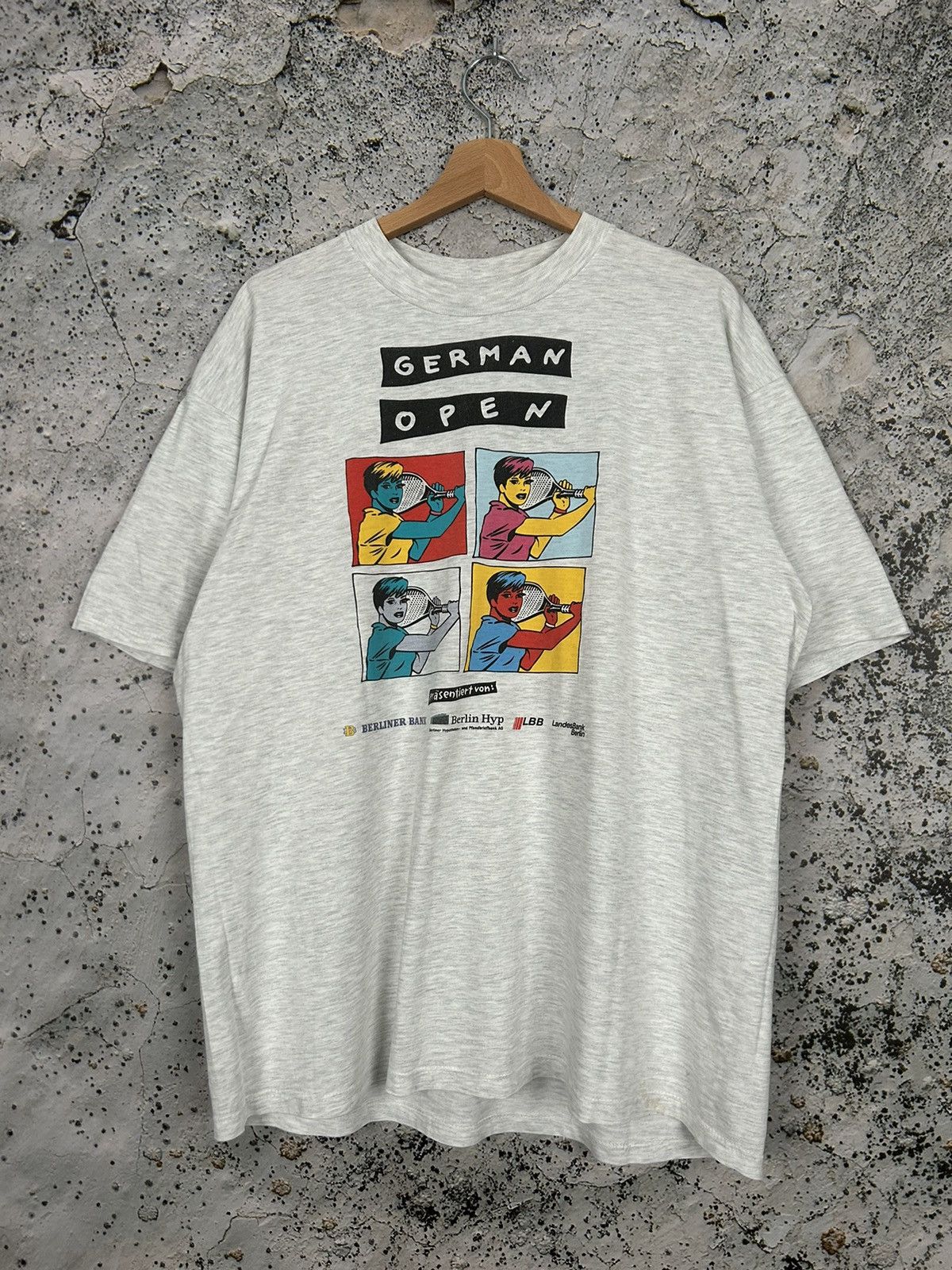 Vintage Vintage 90s German Open Tennis Graphic Tee Archival Hype Size US XL / EU 56 / 4 - 1 Thumbnail