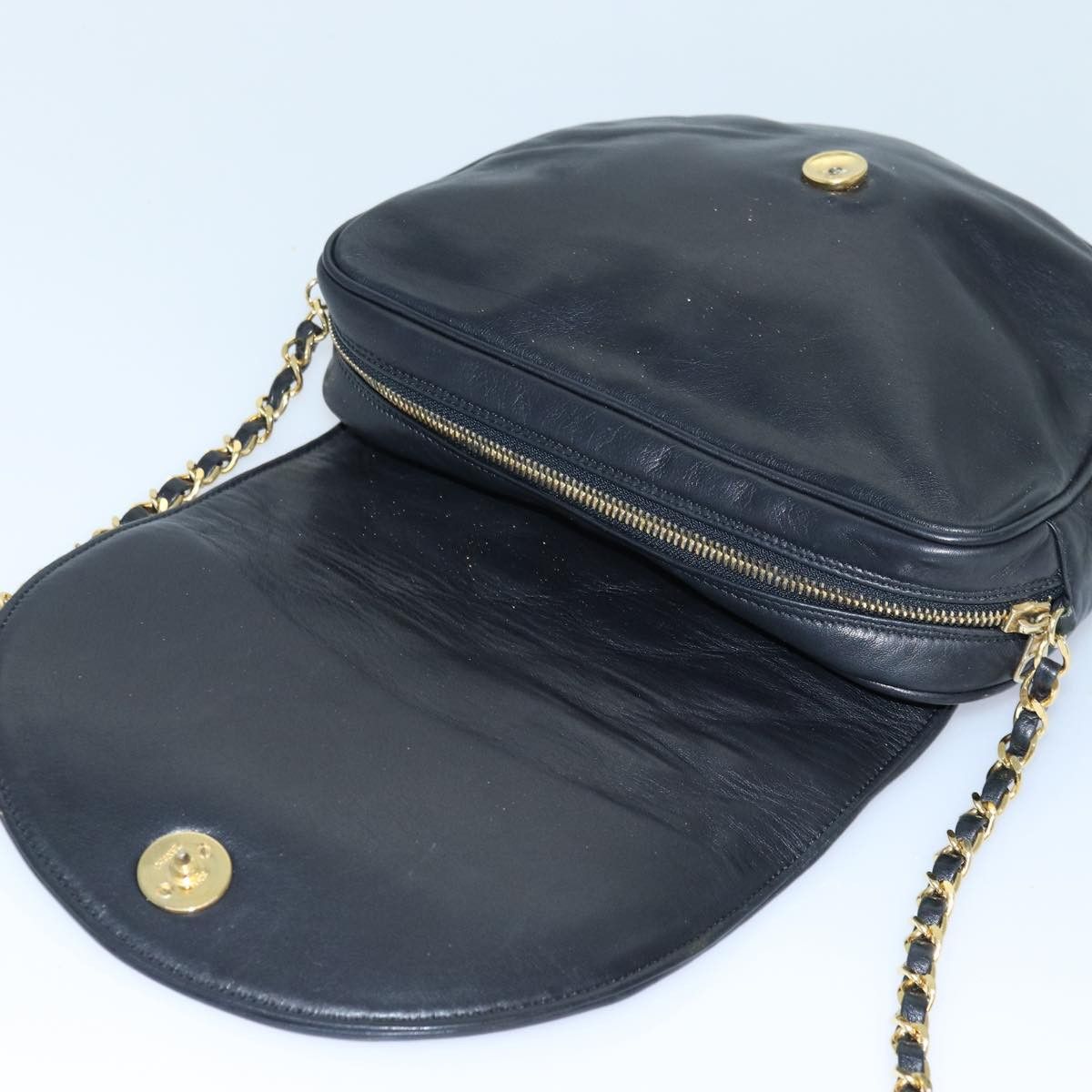 Chanel CHANEL Matelasse Chain Shoulder Bag Lamb Skin Black CC Size ONE SIZE - 9 Thumbnail