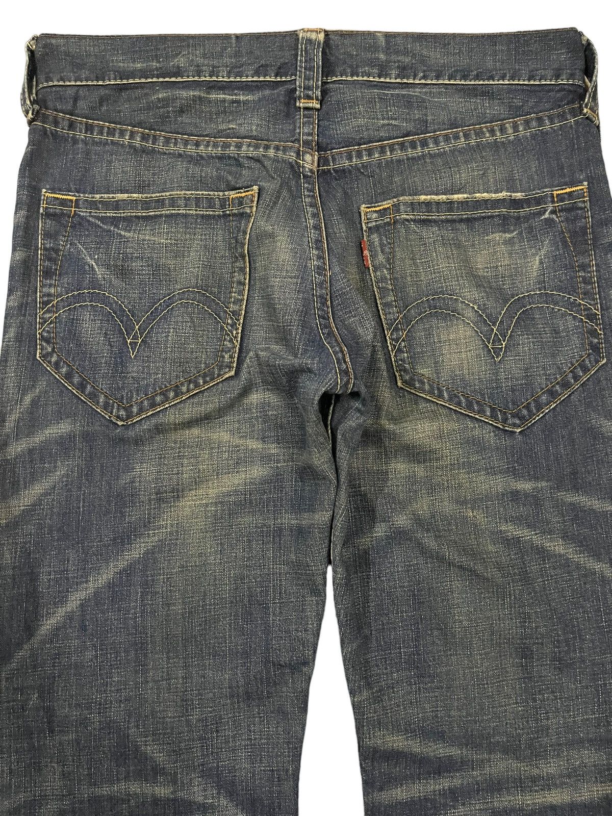Levi's Vintage 90s Levis Blue Mud Wash Style Distress Loose Jeans Size US 34 / EU 50 - 4 Thumbnail