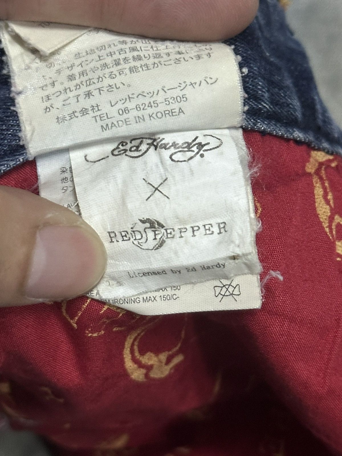 Ed Hardy Vintage Ed Hardy x Red Pepper Baggy Style With Faded Wash Size US 32 / EU 48 - 9 Thumbnail