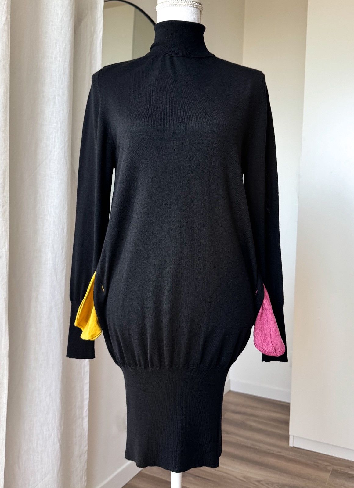 Paul Smith Paul Smith knitted jersey black dress turtleneck avantgarde Size S / US 4 / IT 40 - 1 Thumbnail