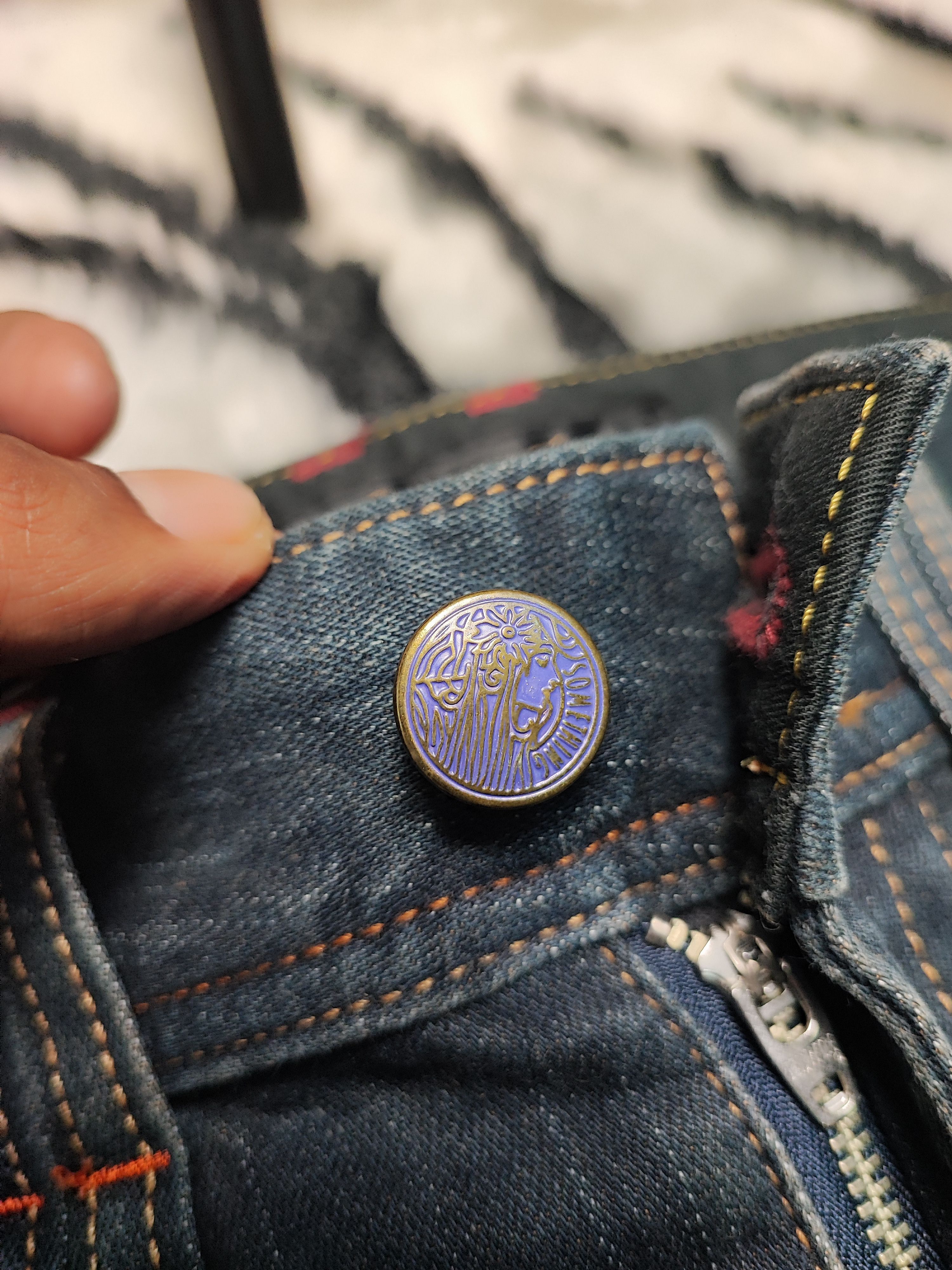 Edwin × Vintage Edwin Something Bootcut Flare Distressed Jeans Size US 30 / EU 46 - 9 Thumbnail