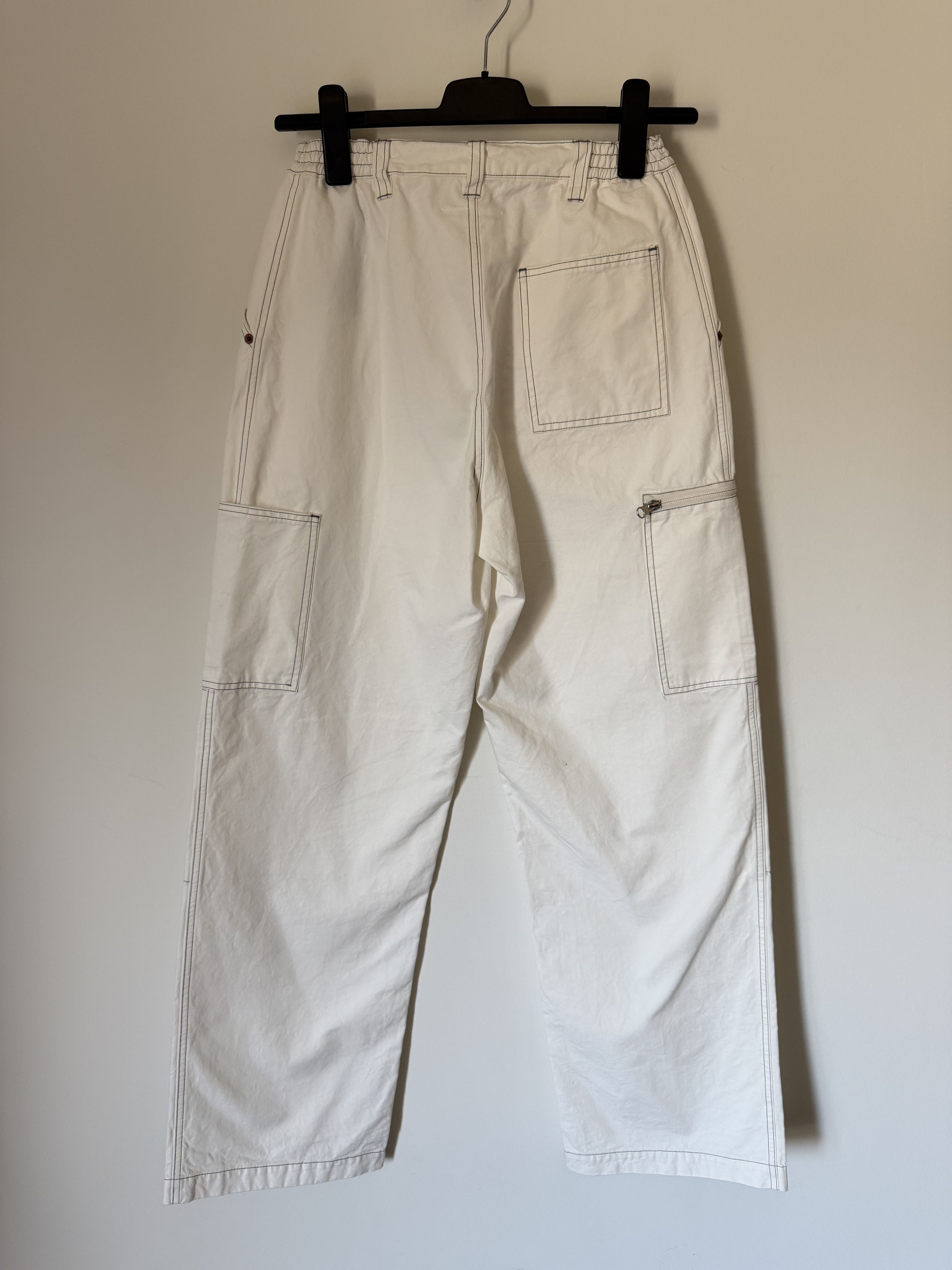 MM6 MM6 Maison Margiela Double Knee Cargo Pants in White Size US 30 / EU 46 - 5 Thumbnail