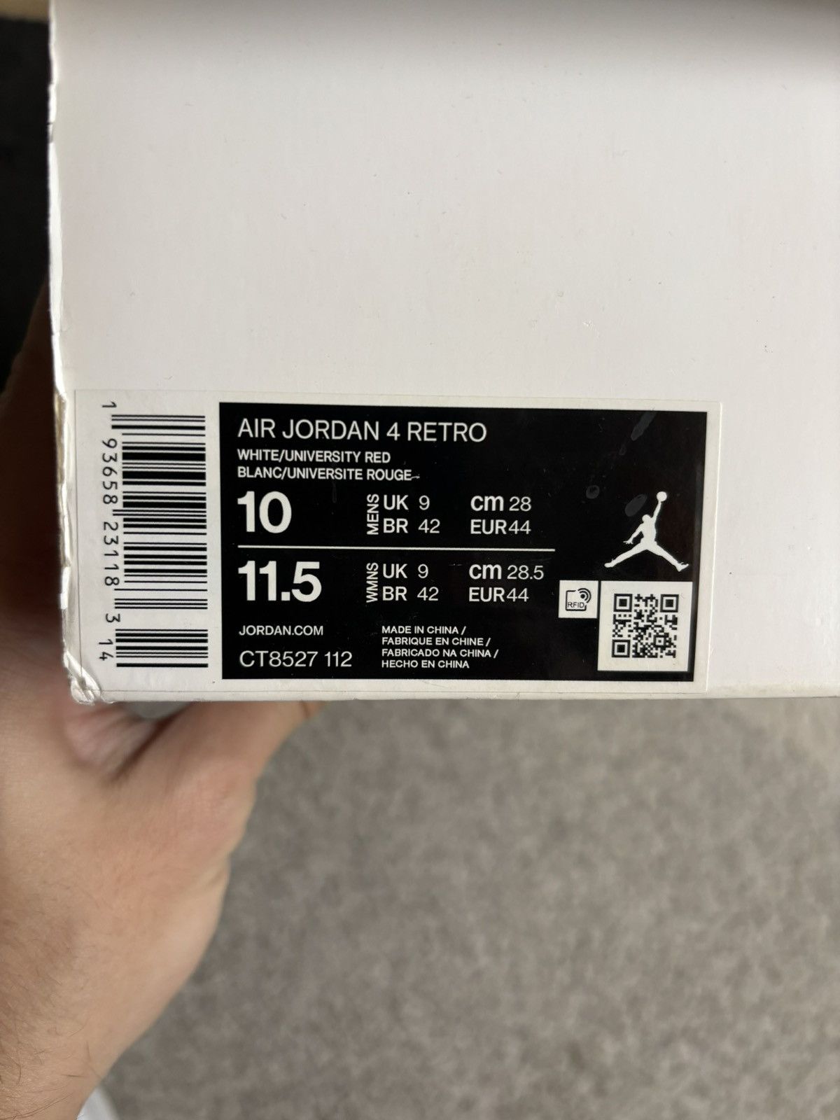 Nike Jordan 4 metallic red Size US 10.5 / EU 43-44 - 7 Thumbnail