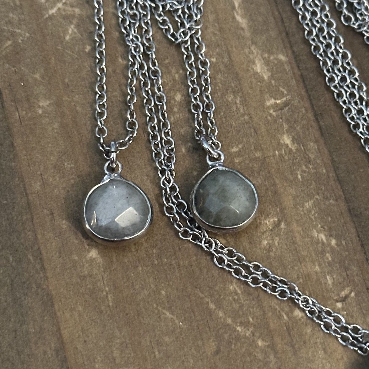 Loft Loft silver multi strand layered quartz pendant necklace Size ONE SIZE - 4 Thumbnail