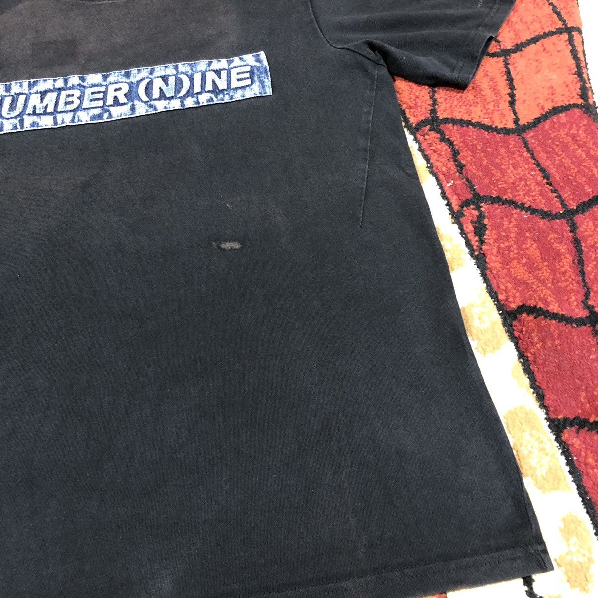 Number (N)ine Vintage NUMBER (N)INE Patch Denim Logo Rare T Shirt Size US L / EU 52-54 / 3 - 10 Thumbnail