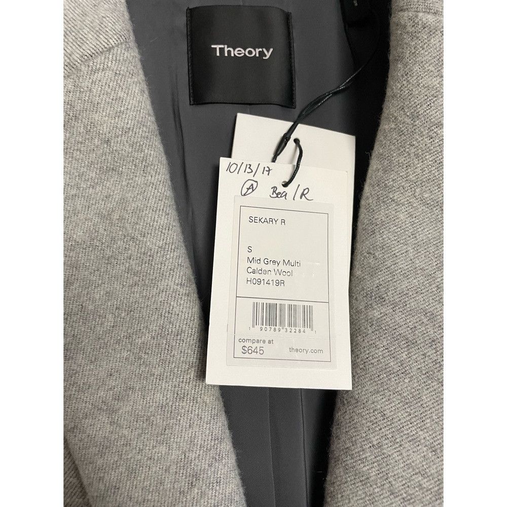Theory NWT New $645 Theory Mid Grey Multi Calden Wool Coat Size S Size S / US 4 / IT 40 - 7 Thumbnail