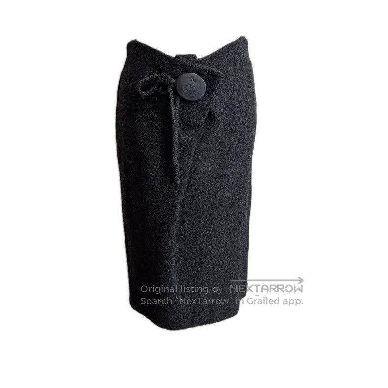 Vivienne Westwood Vivienne Westwood size M Gray wool half skirt, show model h Size 27" / US 4 / IT 40 - 1 Thumbnail