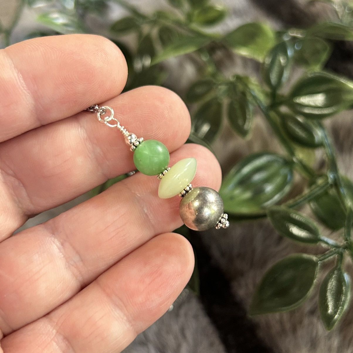 Handmade Handcrafted elegant genuine stone pendant on chain necklace Size ONE SIZE - 1 Thumbnail