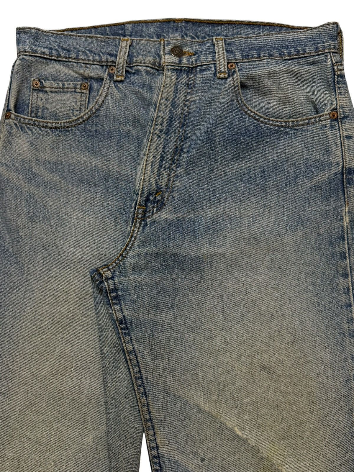 Levi's Vintage Clothing Vintage Y2K Levis 509 Blue Faded Distressed Wide Leg Baggy Size US 31 - 3 Thumbnail
