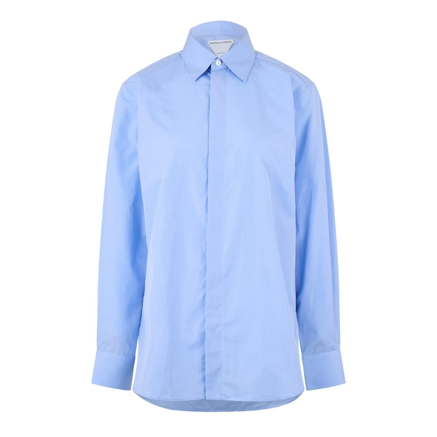 Bottega Veneta Bottega Veneta Regular Fit Long Sleeve Shirt in Blue Size XS / US 0-2 / IT 36-38 - 1 Thumbnail