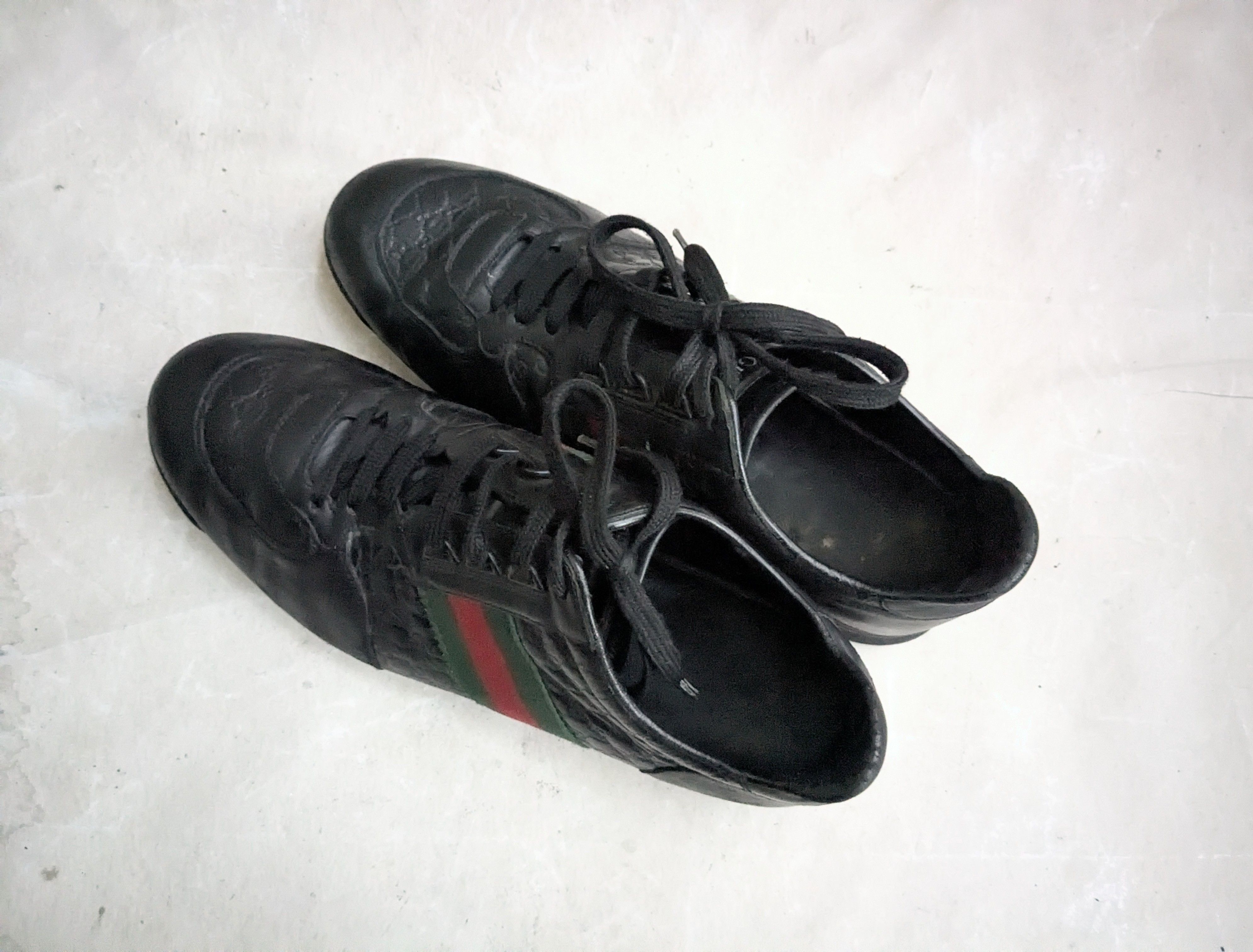 Gucci Gucci Monogram Sneakers Black 11 Low Tops Logo GG Size US 11 / EU 44 - 11 Thumbnail