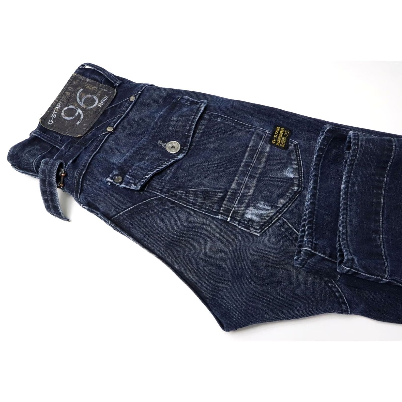 G-Star G-STAR Jeans Logo Straight Regular Fit Button Fly Faded Whiskers Men's W31 Size US 31 - 7 Thumbnail